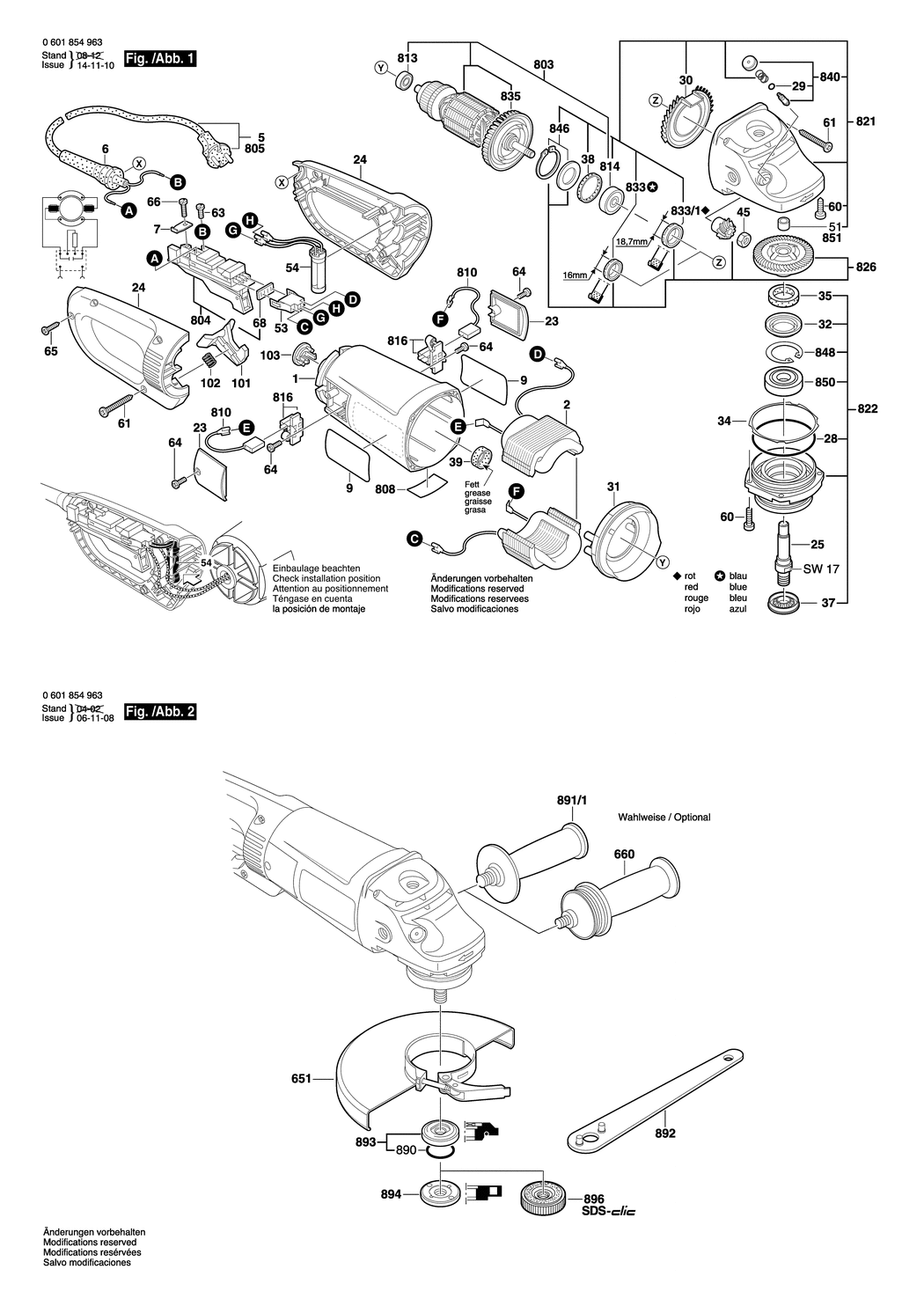 Bosch BTI-WKS 230 E / 0601854963 / EU 230 Volt Spare Parts