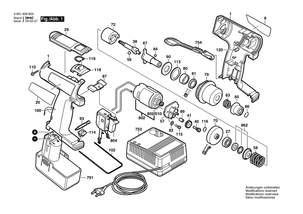 Bosch GDR 90 / 0601939827 / EU 9.6 Volt Spare Parts
