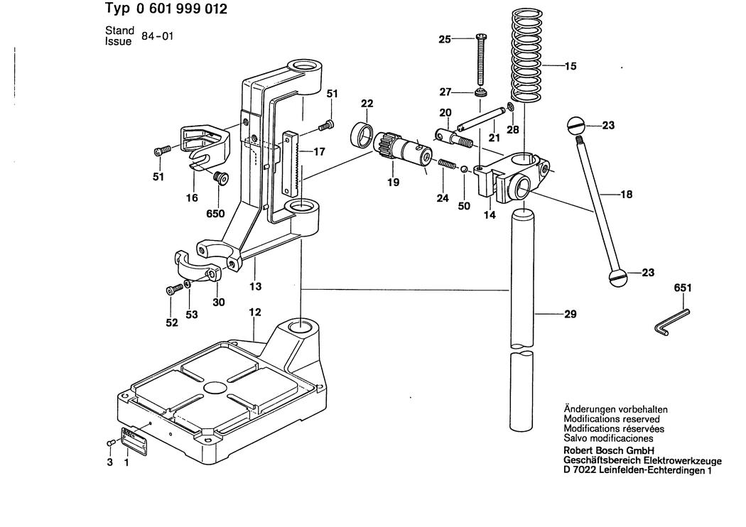 Bosch ---- / 0601999012 / --- Spare Parts