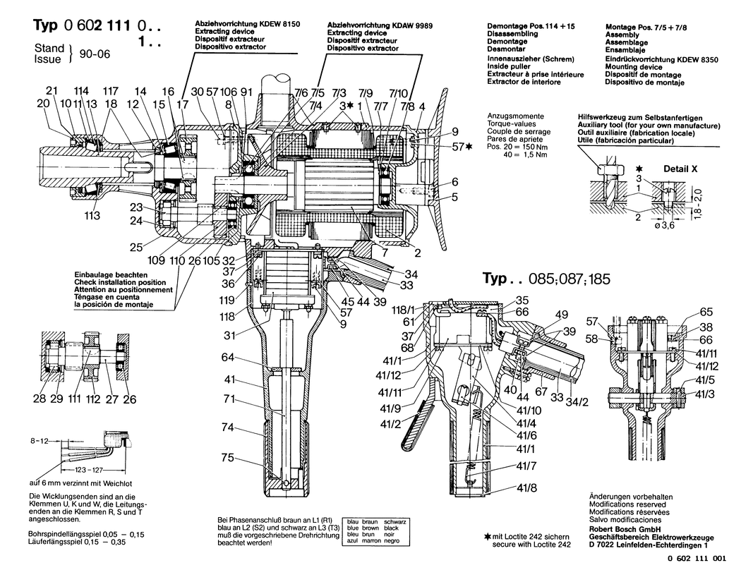 Bosch GR.106 / 0602111005 / --- 135 Volt Spare Parts