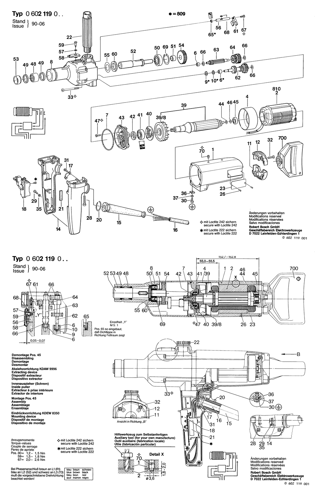 Bosch GR.77 / 0602119008 / --- 72 Volt Spare Parts