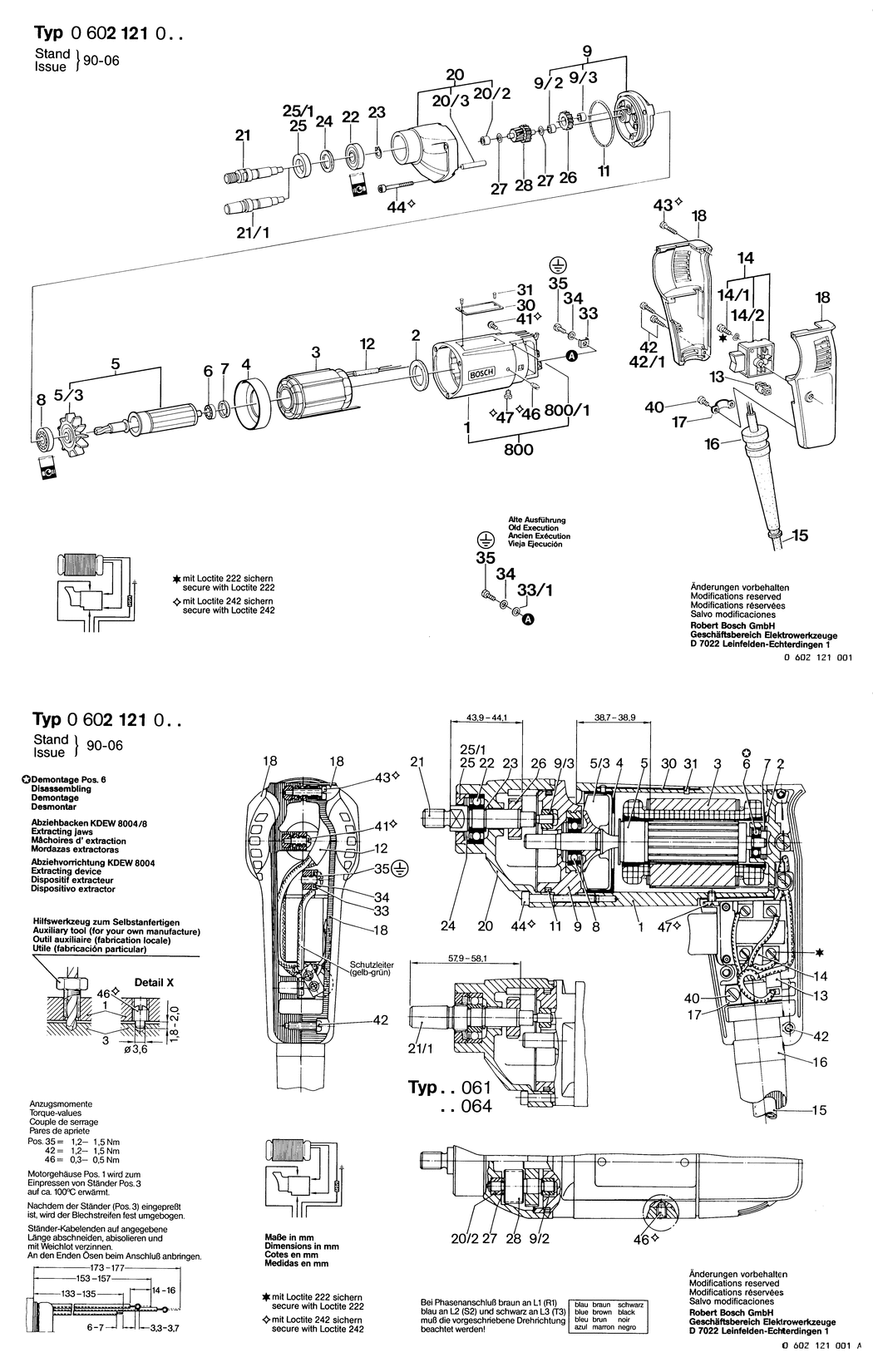 Bosch GR.55 / 0602121006 / --- 135 Volt Spare Parts