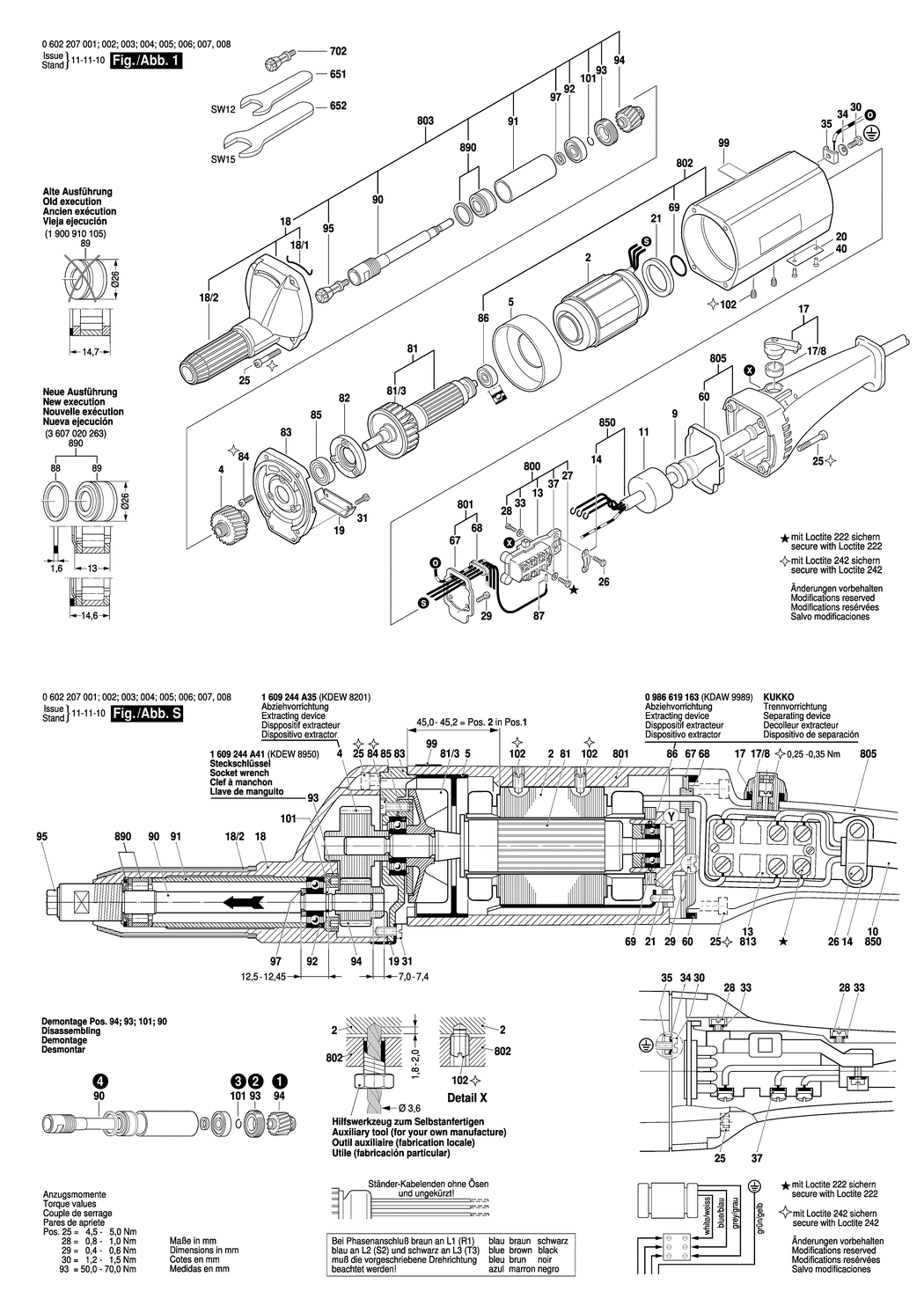 Bosch ---- / 0602207002 / --- 265 Volt Spare Parts