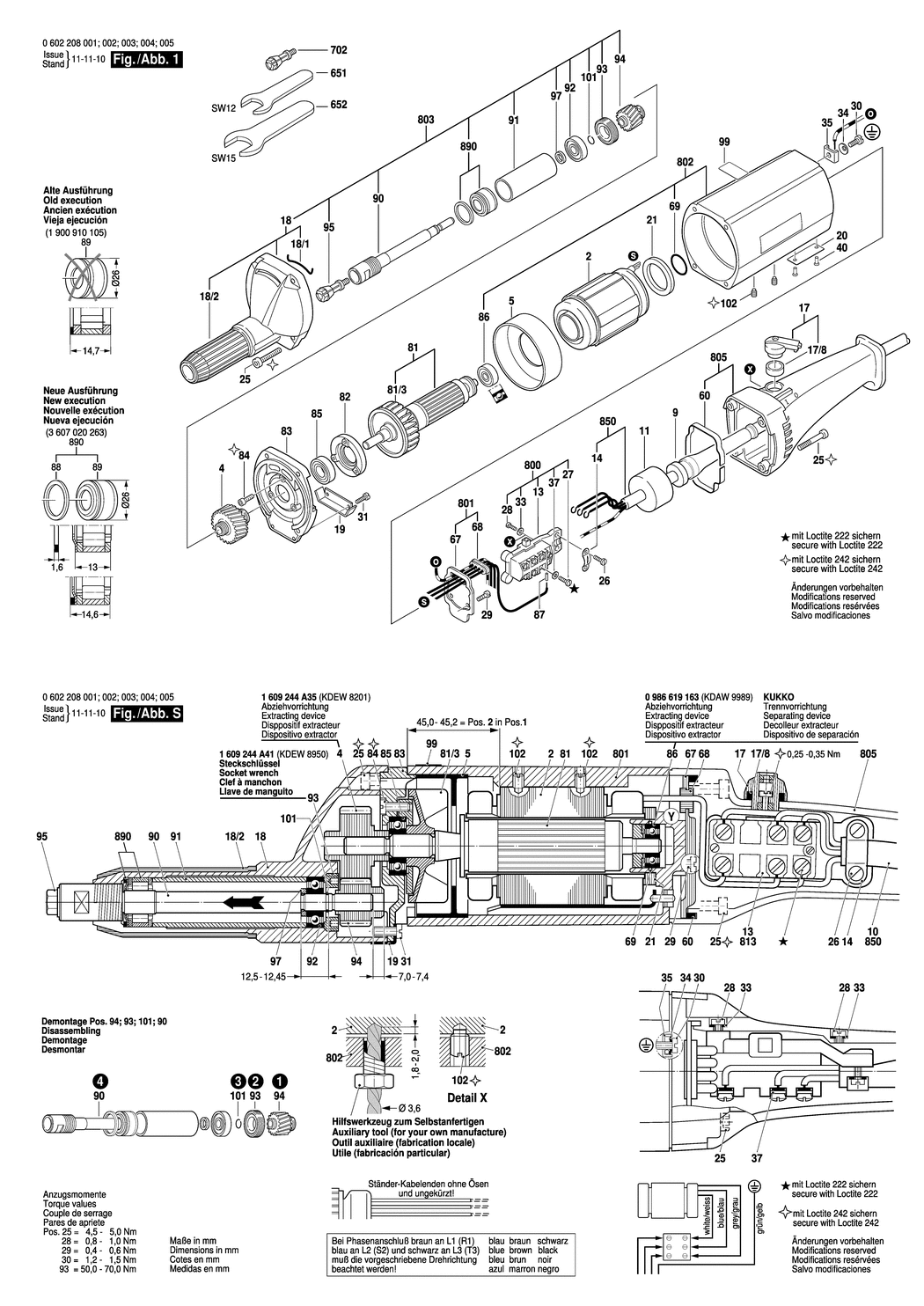 Bosch ---- / 0602208001 / --- 135 Volt Spare Parts