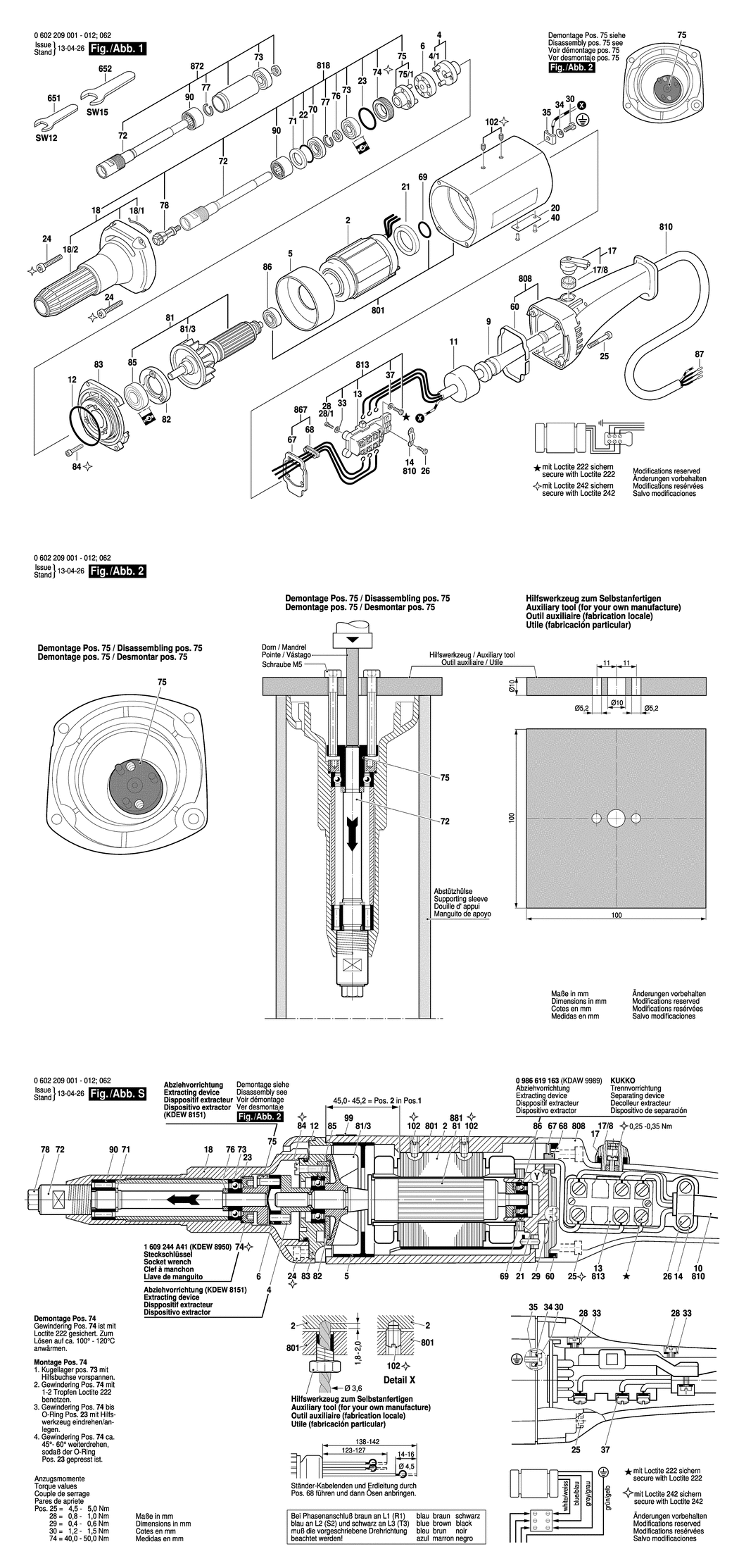 Bosch ---- / 0602209002 / --- 265 Volt Spare Parts