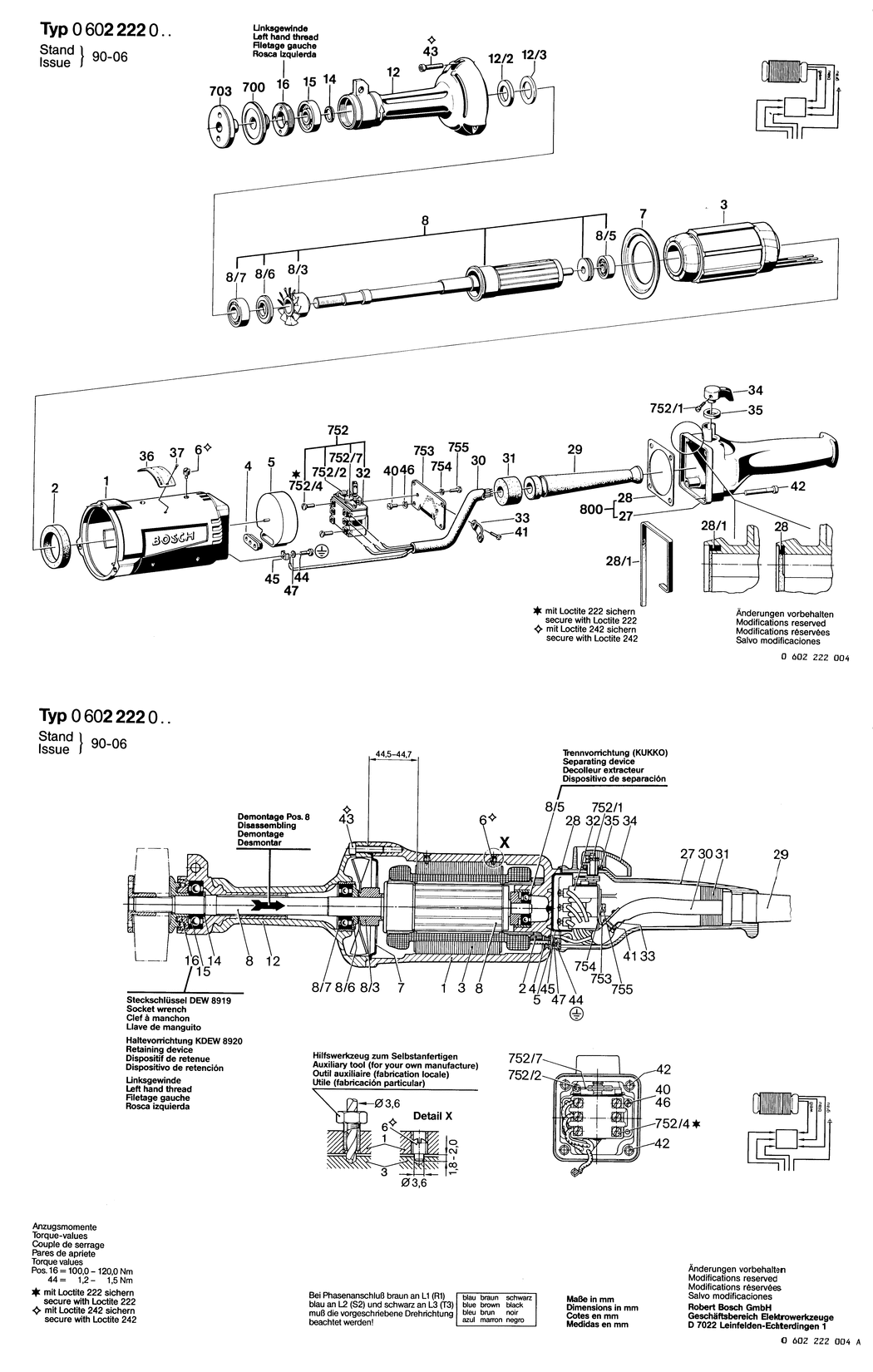 Bosch ---- / 0602222004 / --- Spare Parts