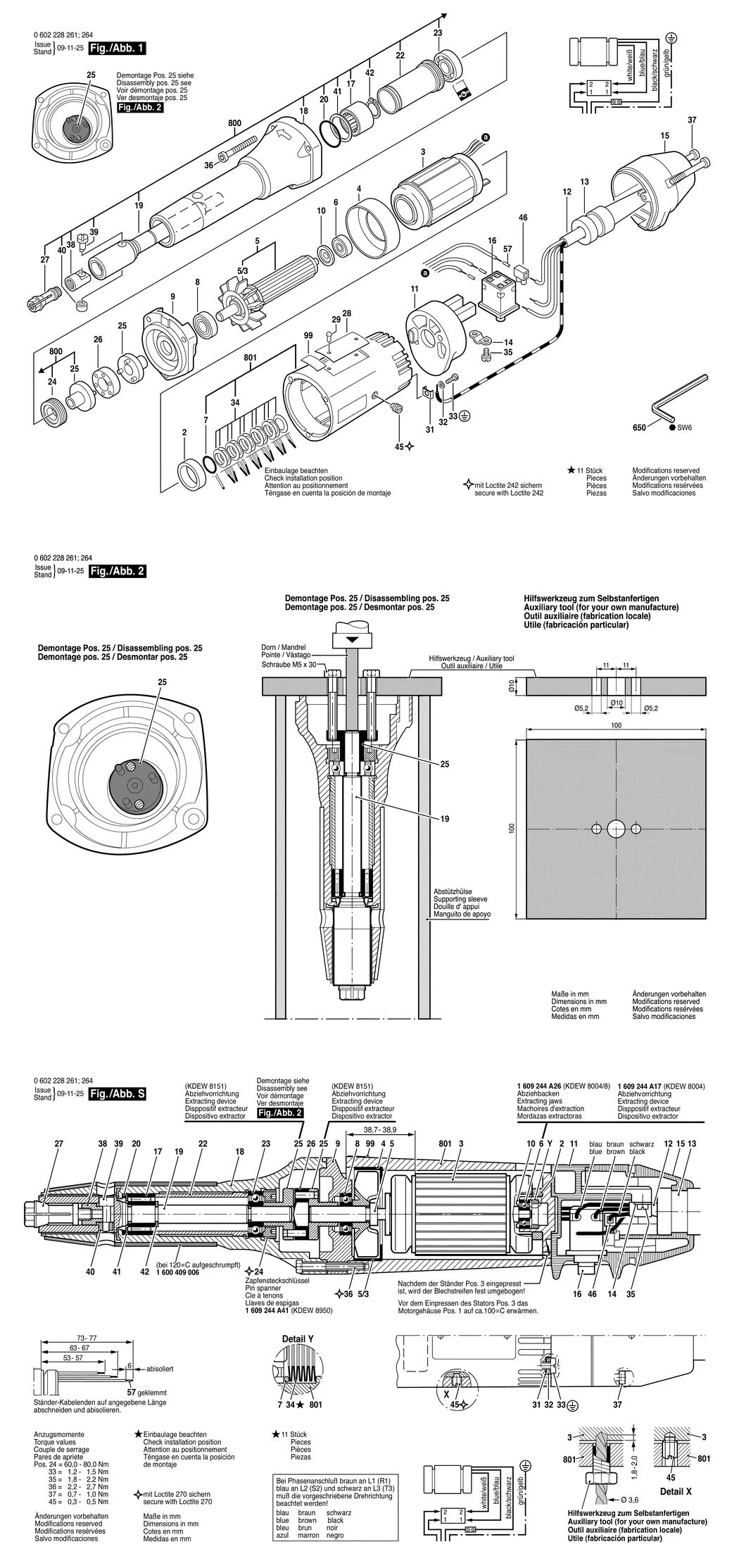 Bosch ---- / 0602228261 / --- 265 Volt Spare Parts