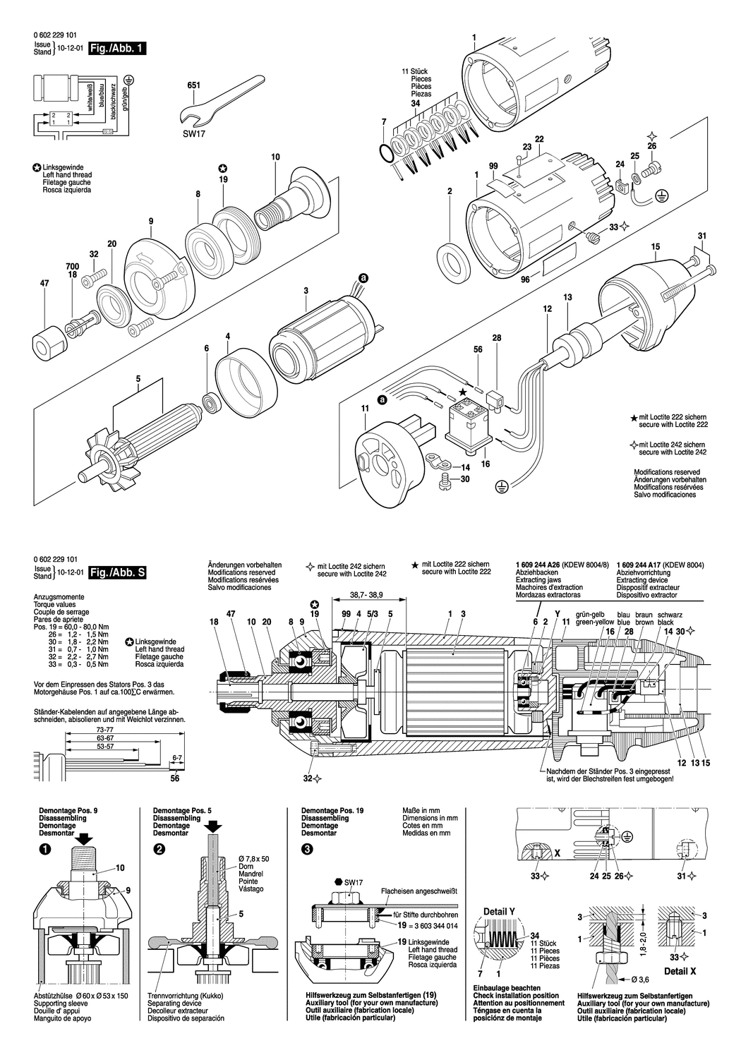 Bosch ---- / 0602229104 / --- 135 Volt Spare Parts