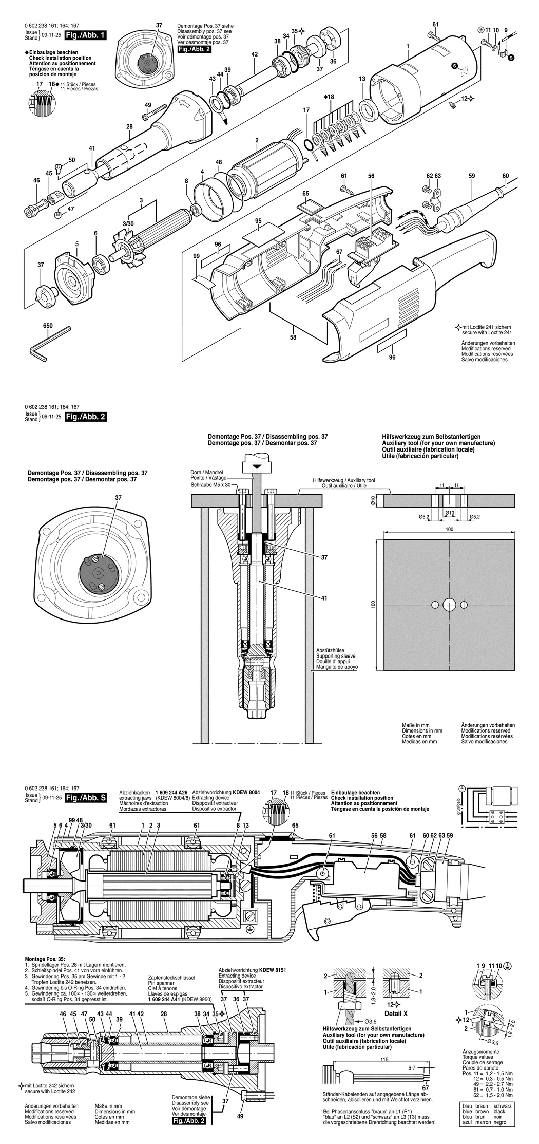 Bosch ---- / 0602238161 / --- 265 Volt Spare Parts