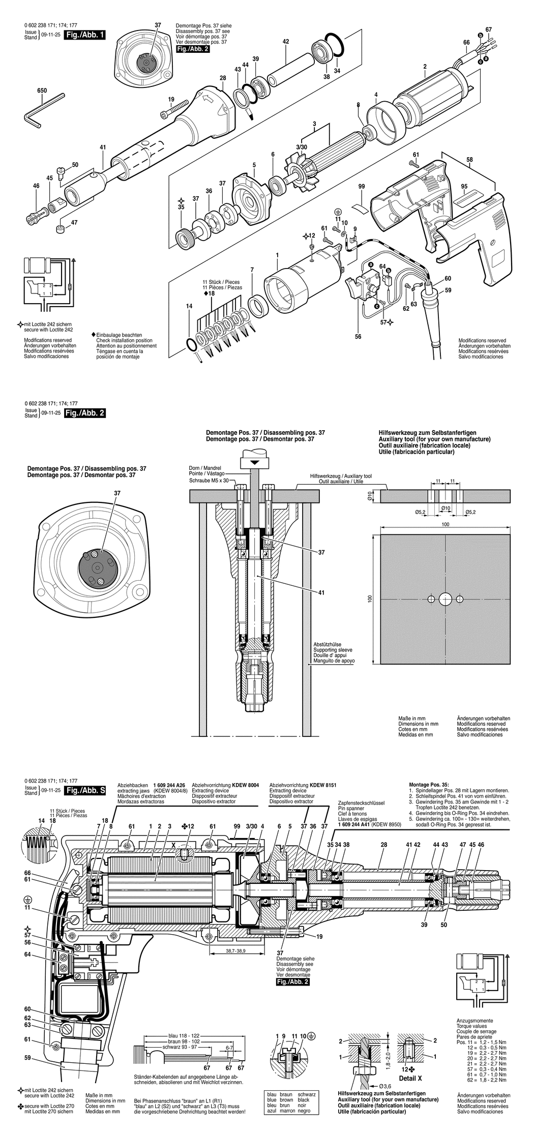 Bosch ---- / 0602238171 / --- 265 Volt Spare Parts