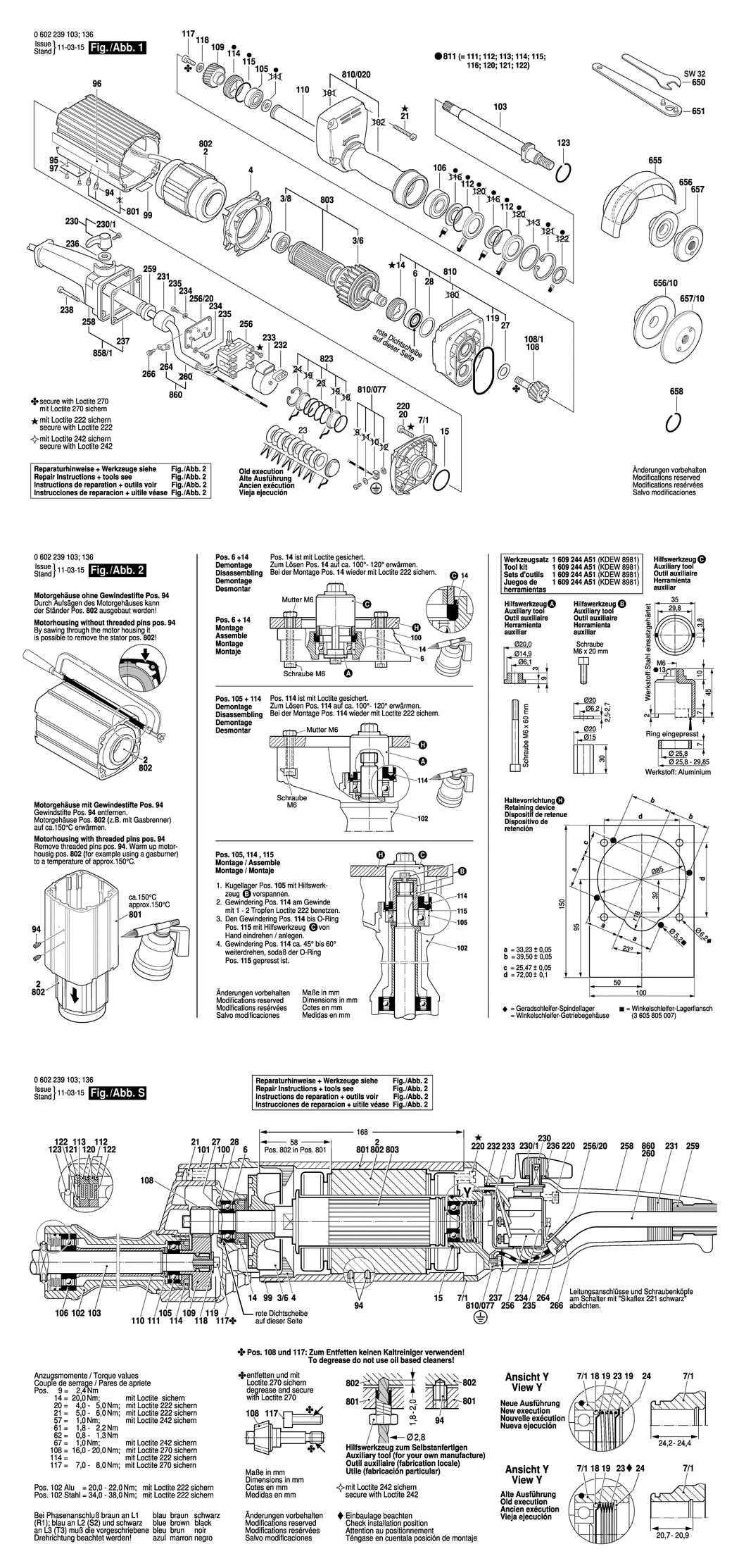 Bosch ---- / 0602239103 / --- 265 Volt Spare Parts