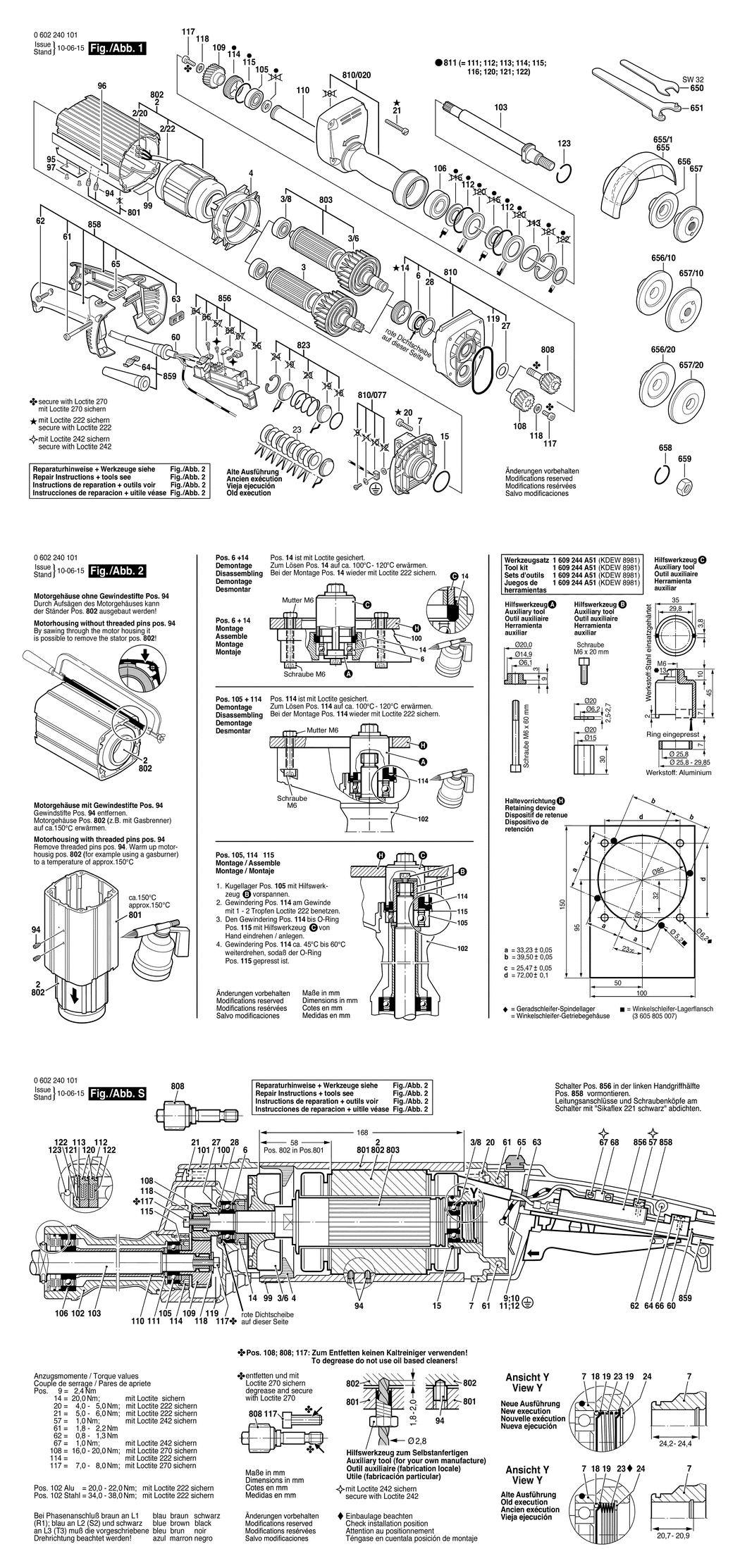 Bosch ---- / 0602240101 / --- 265 Volt Spare Parts