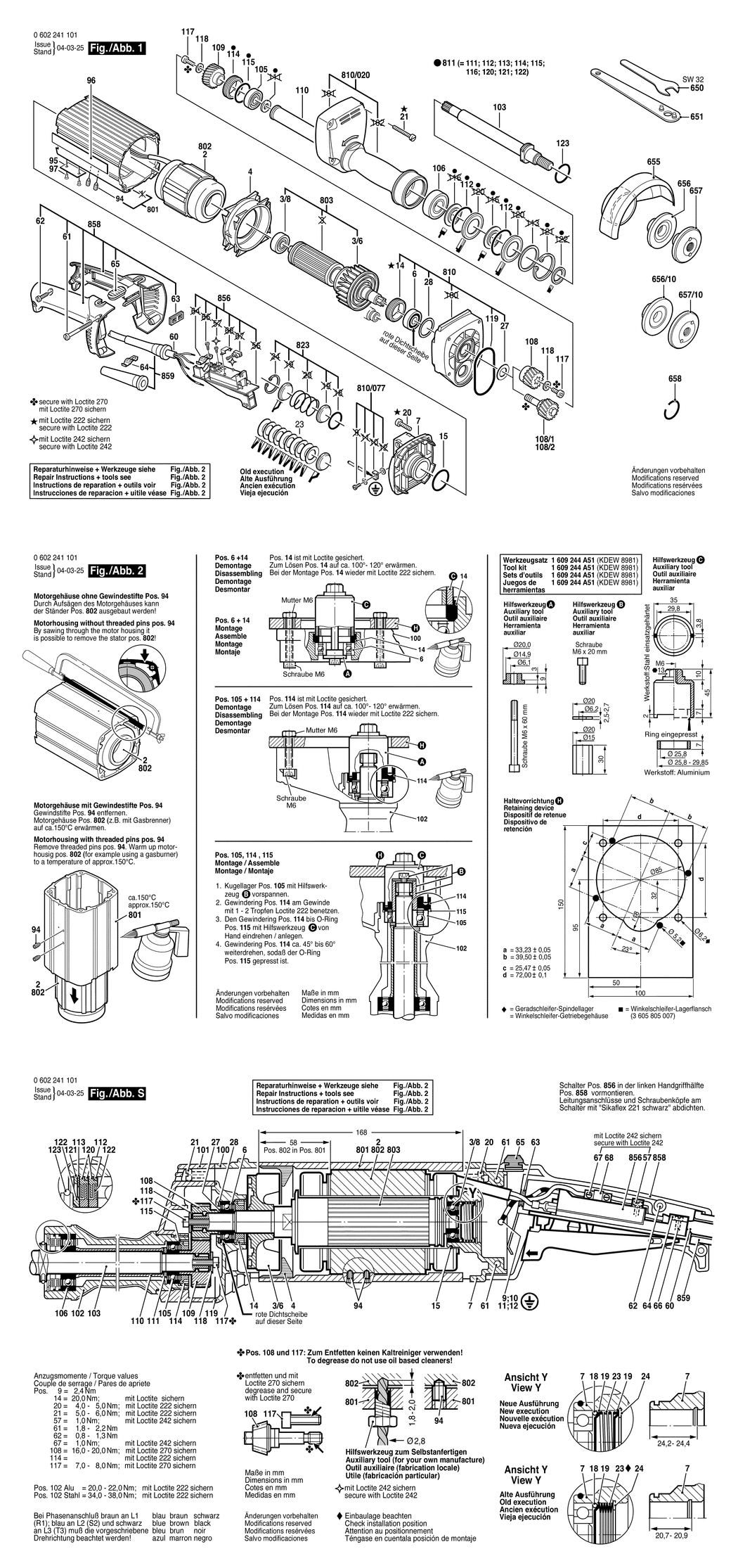 Bosch 2 241 / 0602241101 / --- 265 Volt Spare Parts