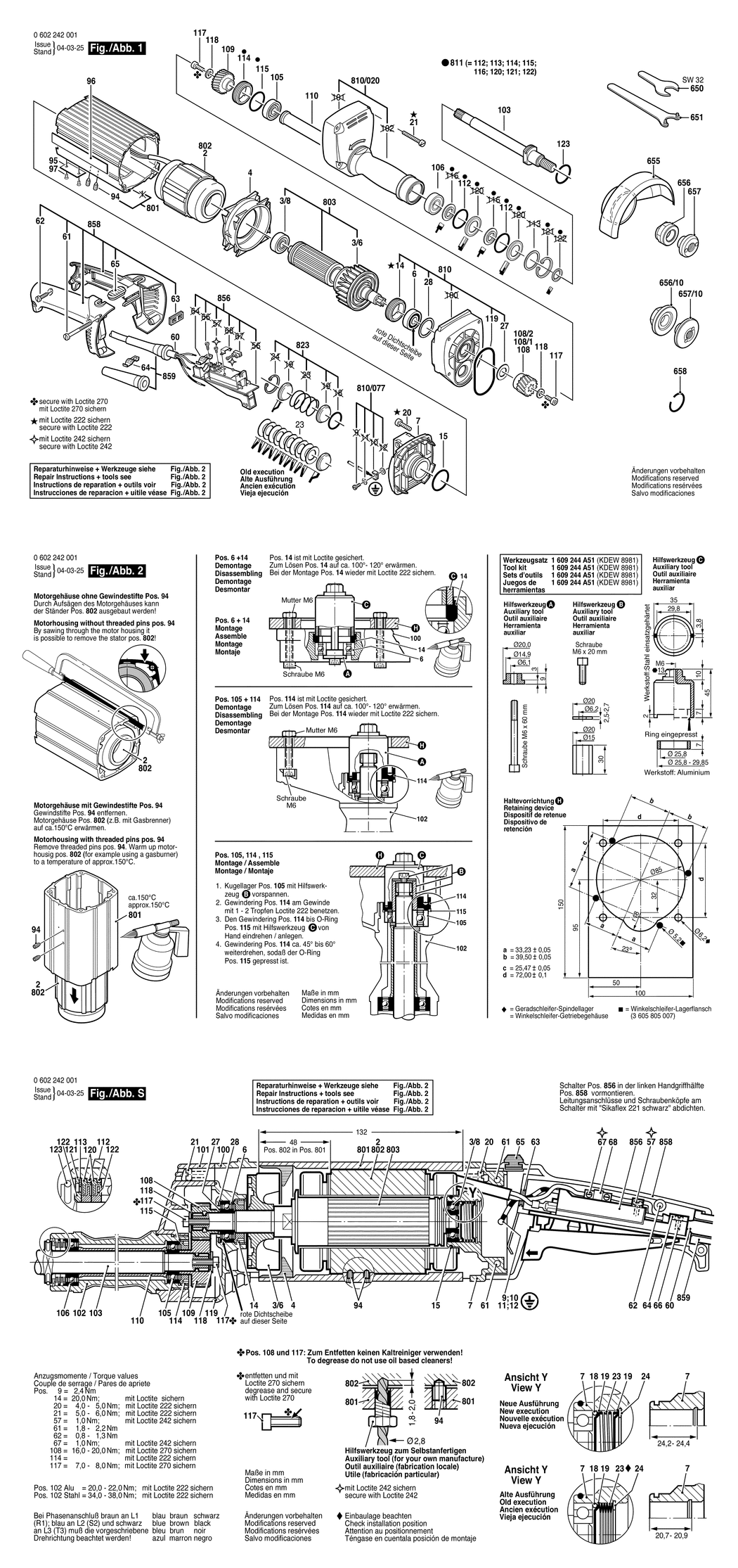 Bosch 2 242 / 0602242001 / --- 265 Volt Spare Parts