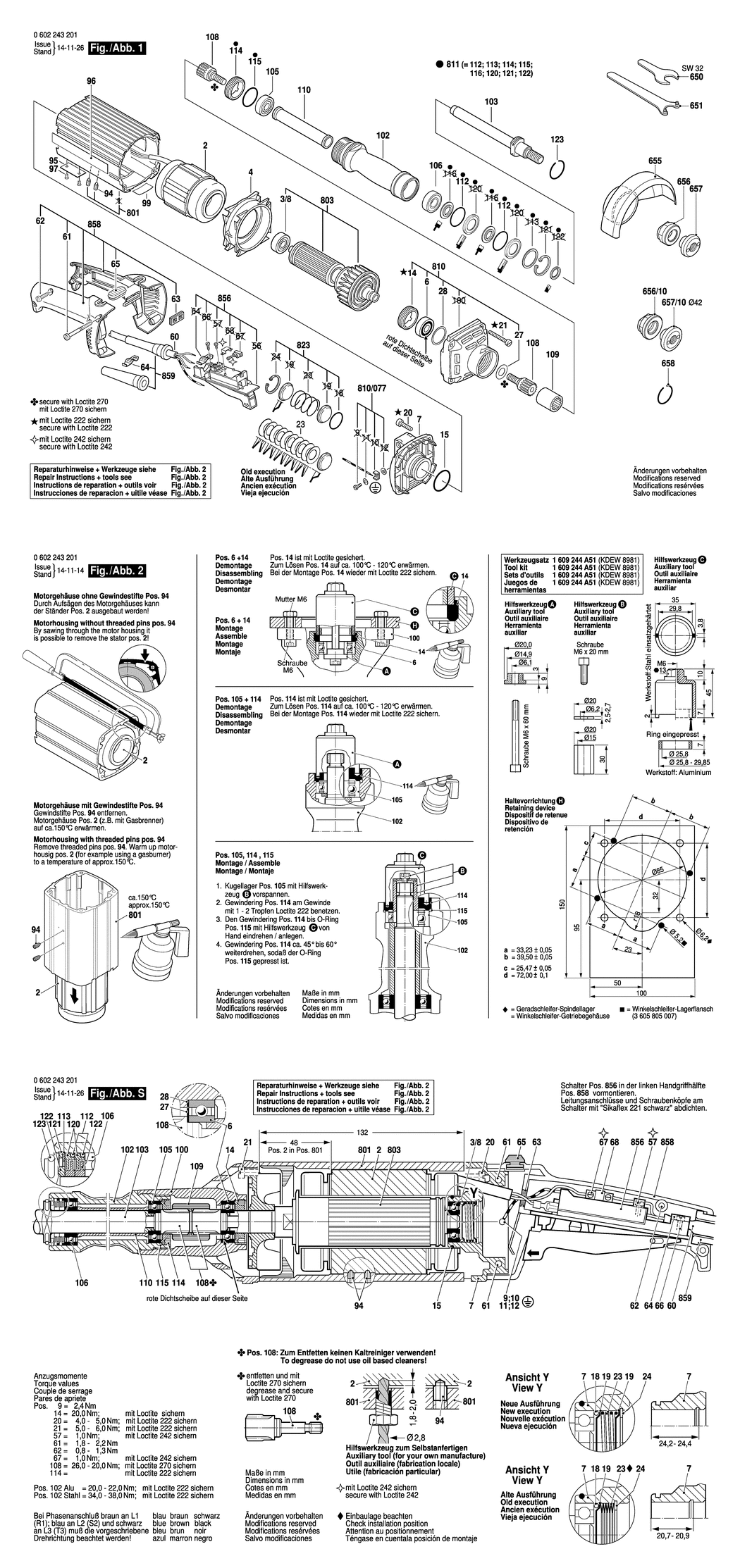 Bosch ---- / 0602243202 / --- 265 Volt Spare Parts