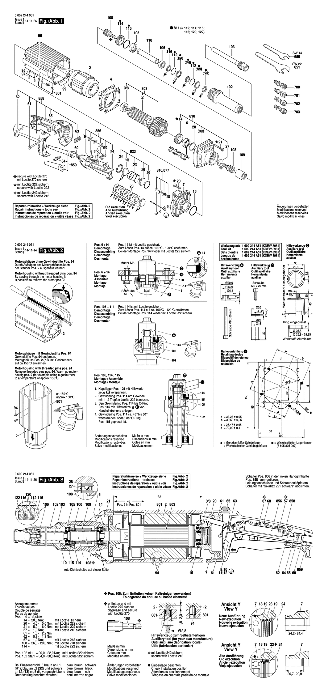 Bosch ---- / 0602244061 / --- 265 Volt Spare Parts