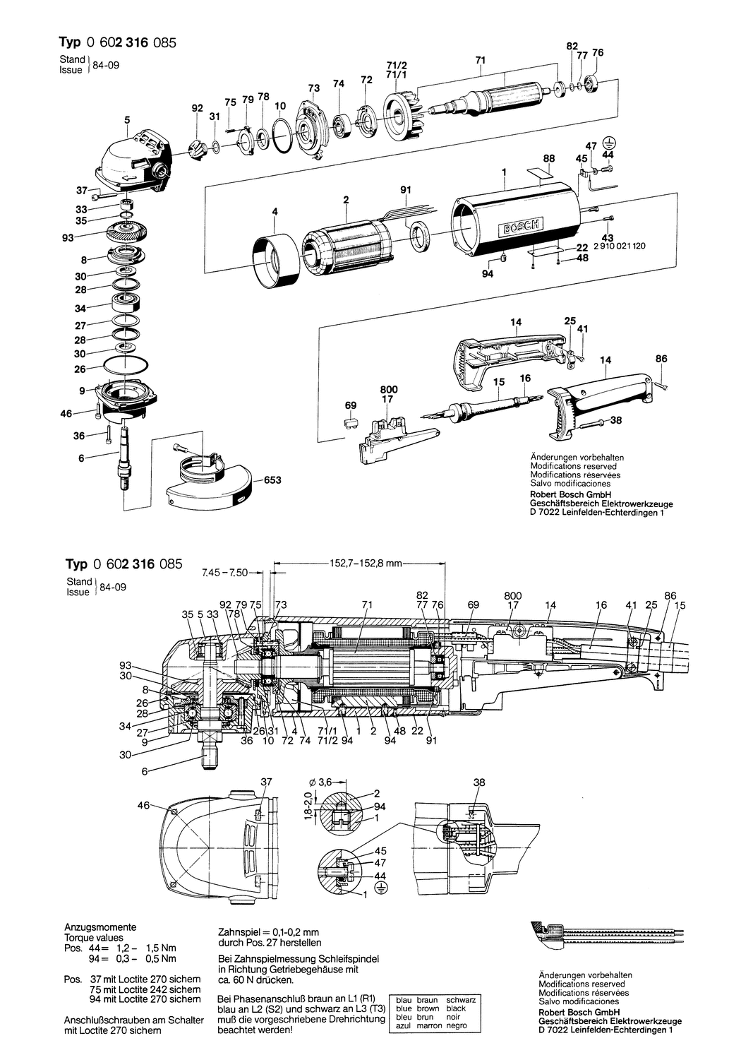 Bosch ---- / 0602316085 / --- Spare Parts