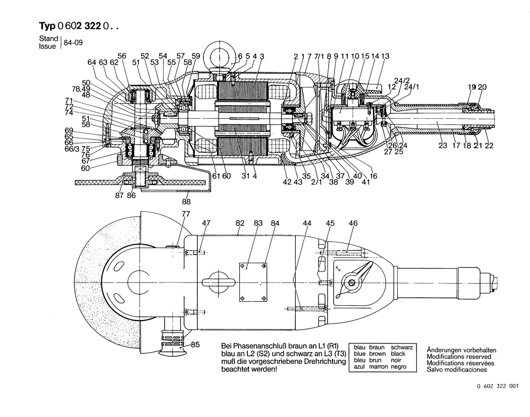 Bosch ---- / 0602322001 / --- 265 Volt Spare Parts