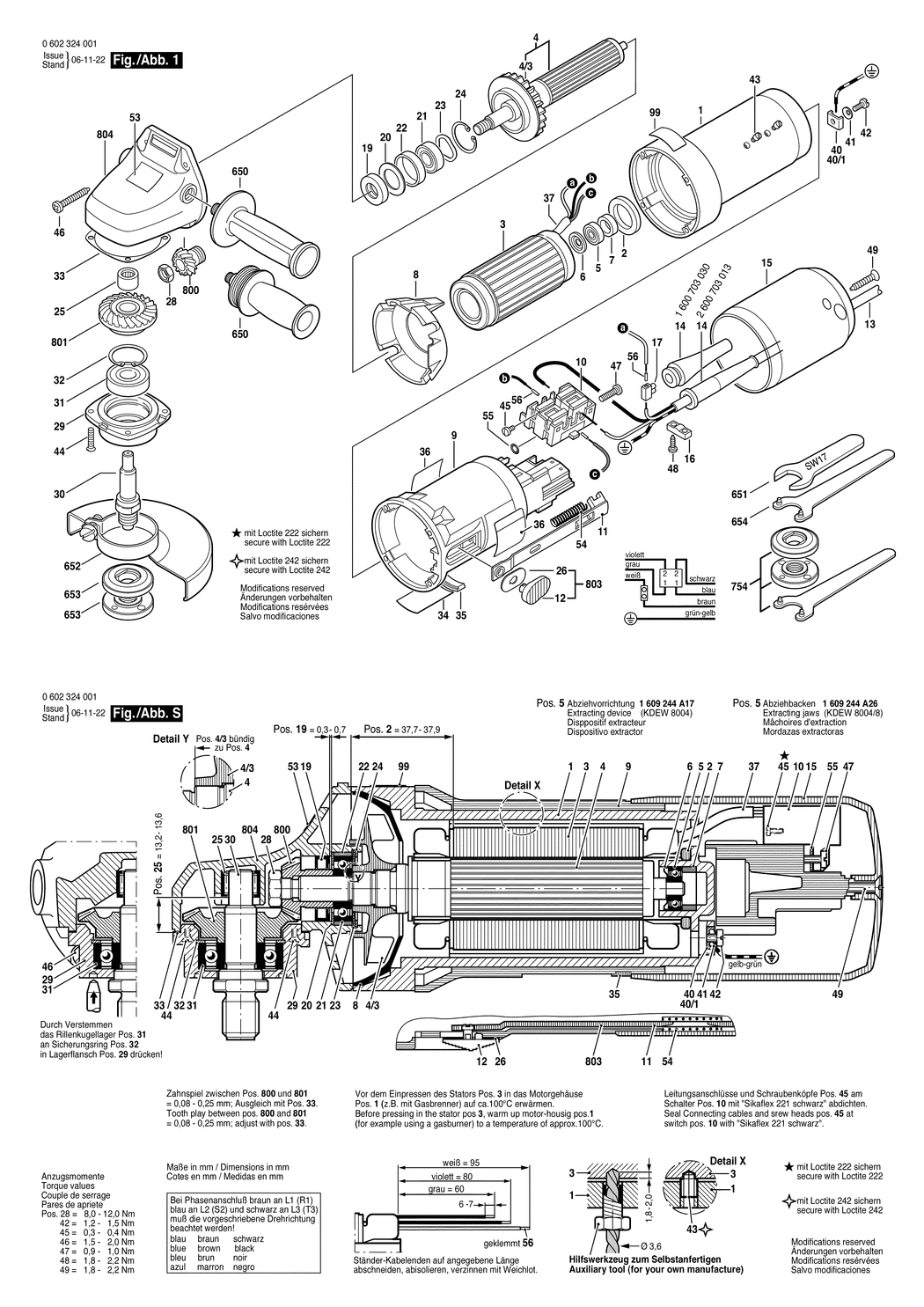 Bosch ---- / 0602324001 / --- 265 Volt Spare Parts