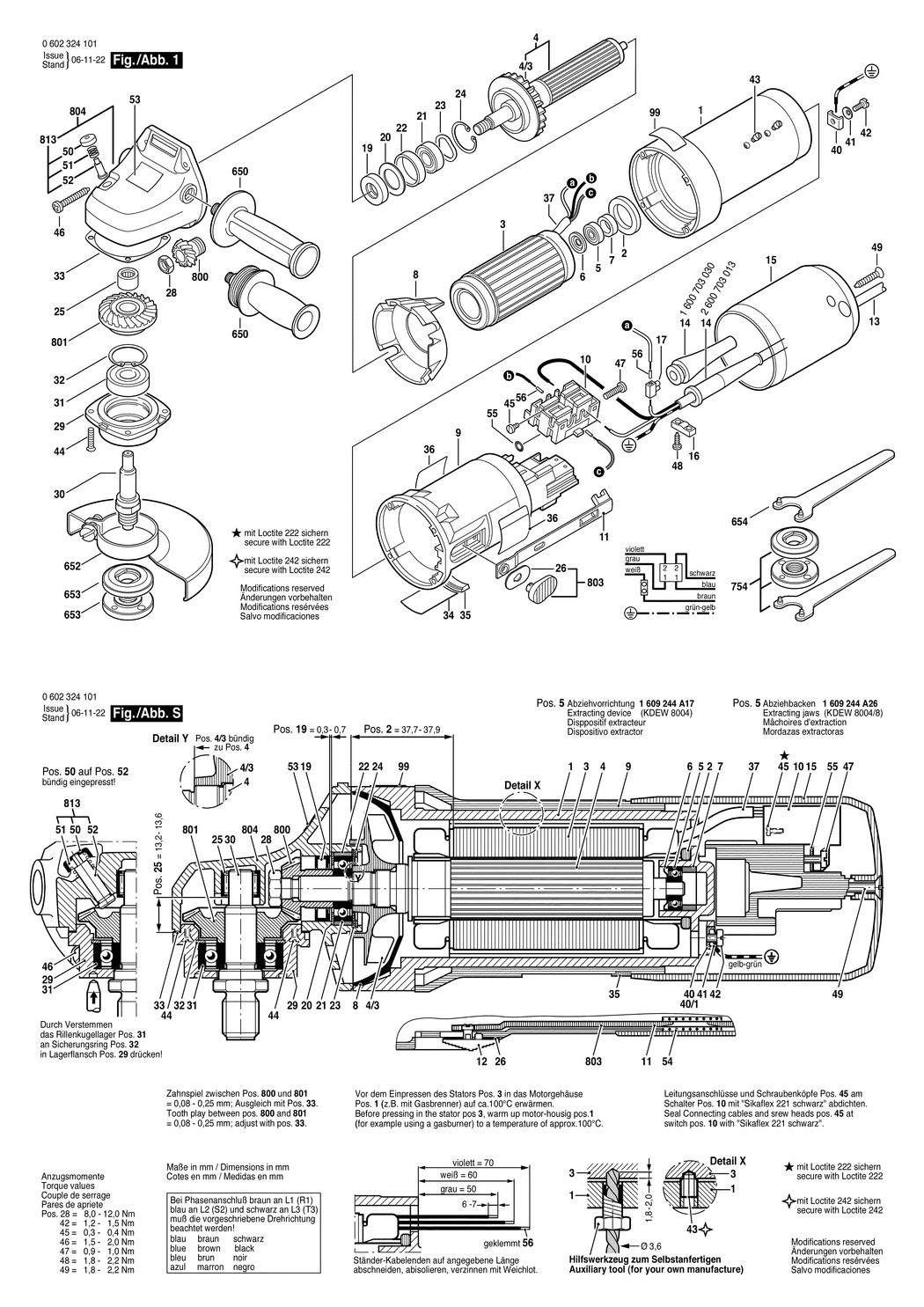 Bosch ---- / 0602324104 / --- 135 Volt Spare Parts