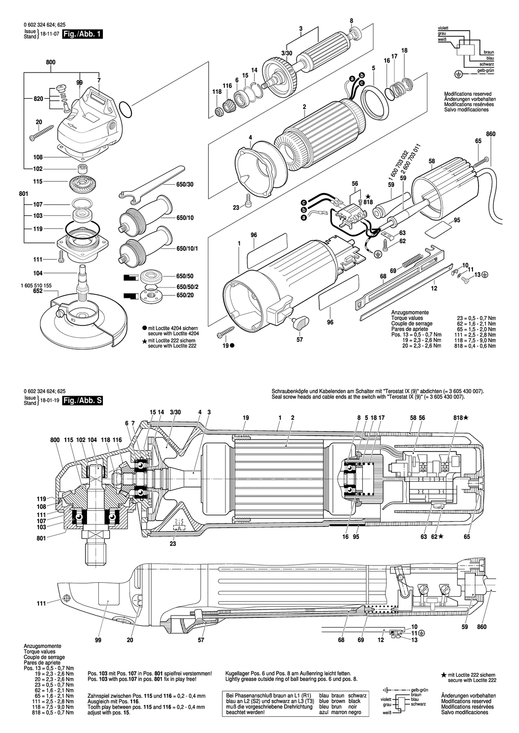 Bosch ---- / 0602324623 / --- 135 Volt Spare Parts