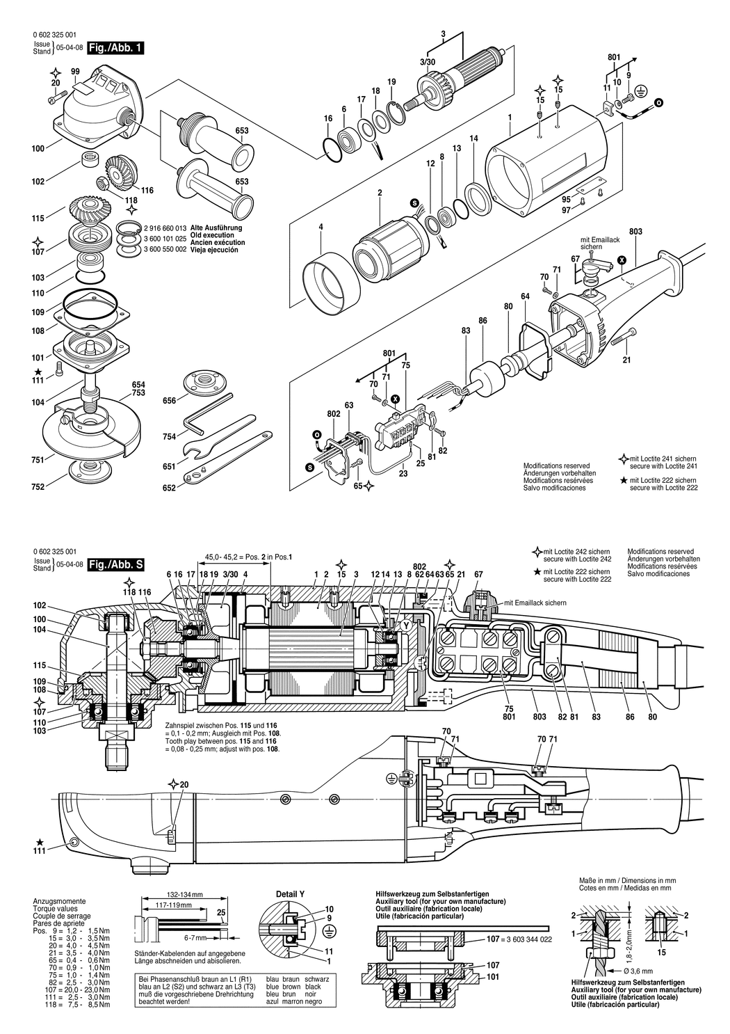 Bosch ---- / 0602325004 / --- 135 Volt Spare Parts