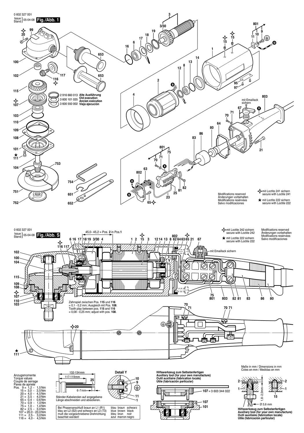 Bosch ---- / 0602327001 / --- 265 Volt Spare Parts