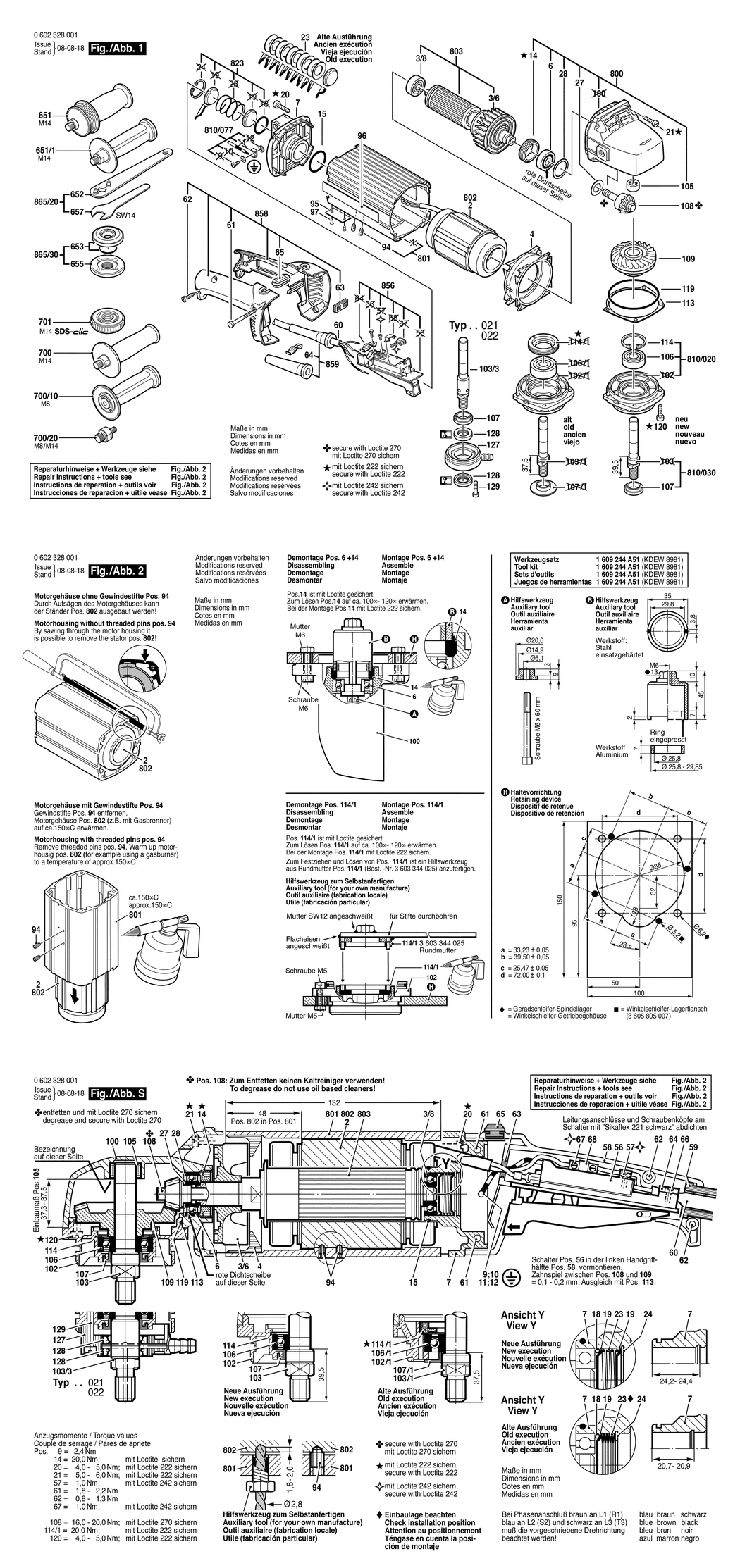 Bosch ---- / 0602328001 / --- 265 Volt Spare Parts