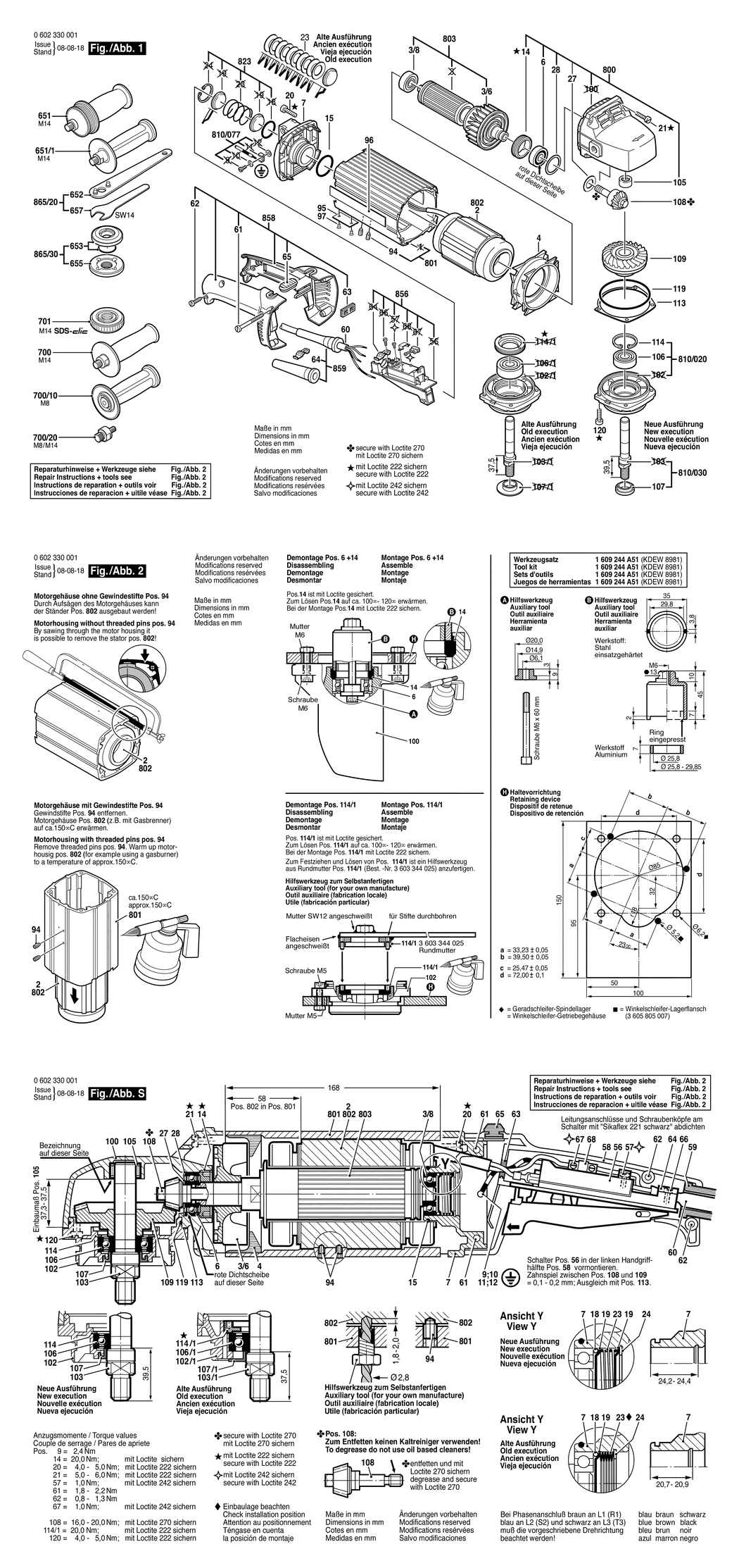 Bosch ---- / 0602330002 / --- 265 Volt Spare Parts