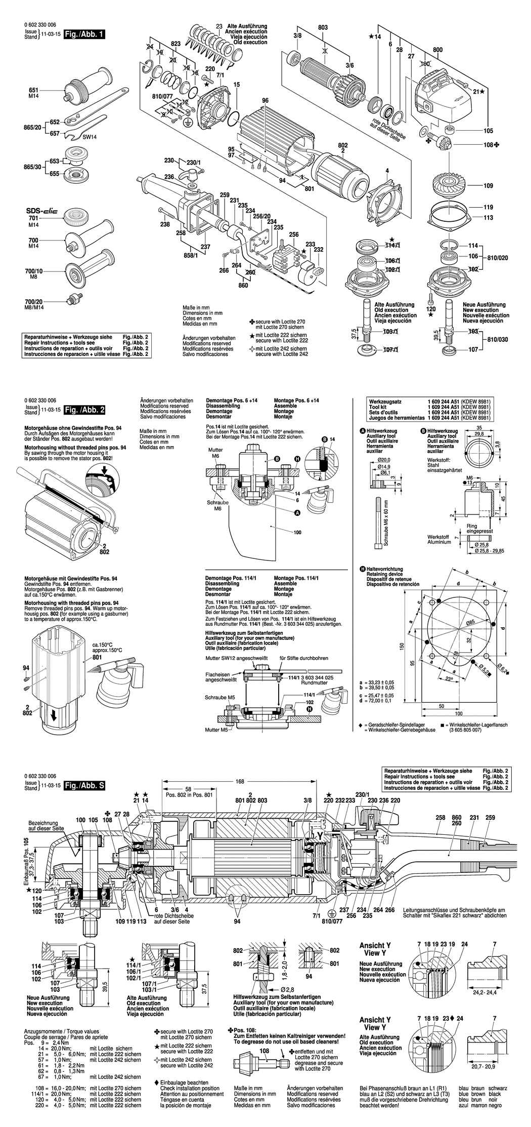 Bosch ---- / 0602330006 / --- 135 Volt Spare Parts