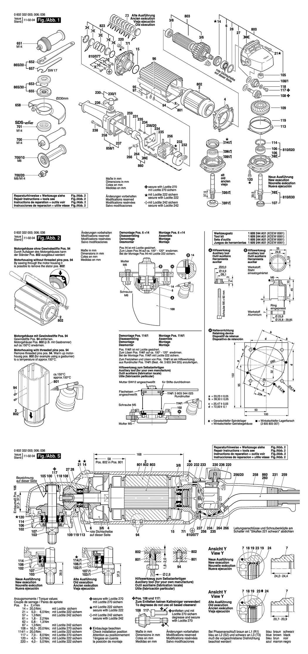 Bosch ---- / 0602332006 / --- 135 Volt Spare Parts