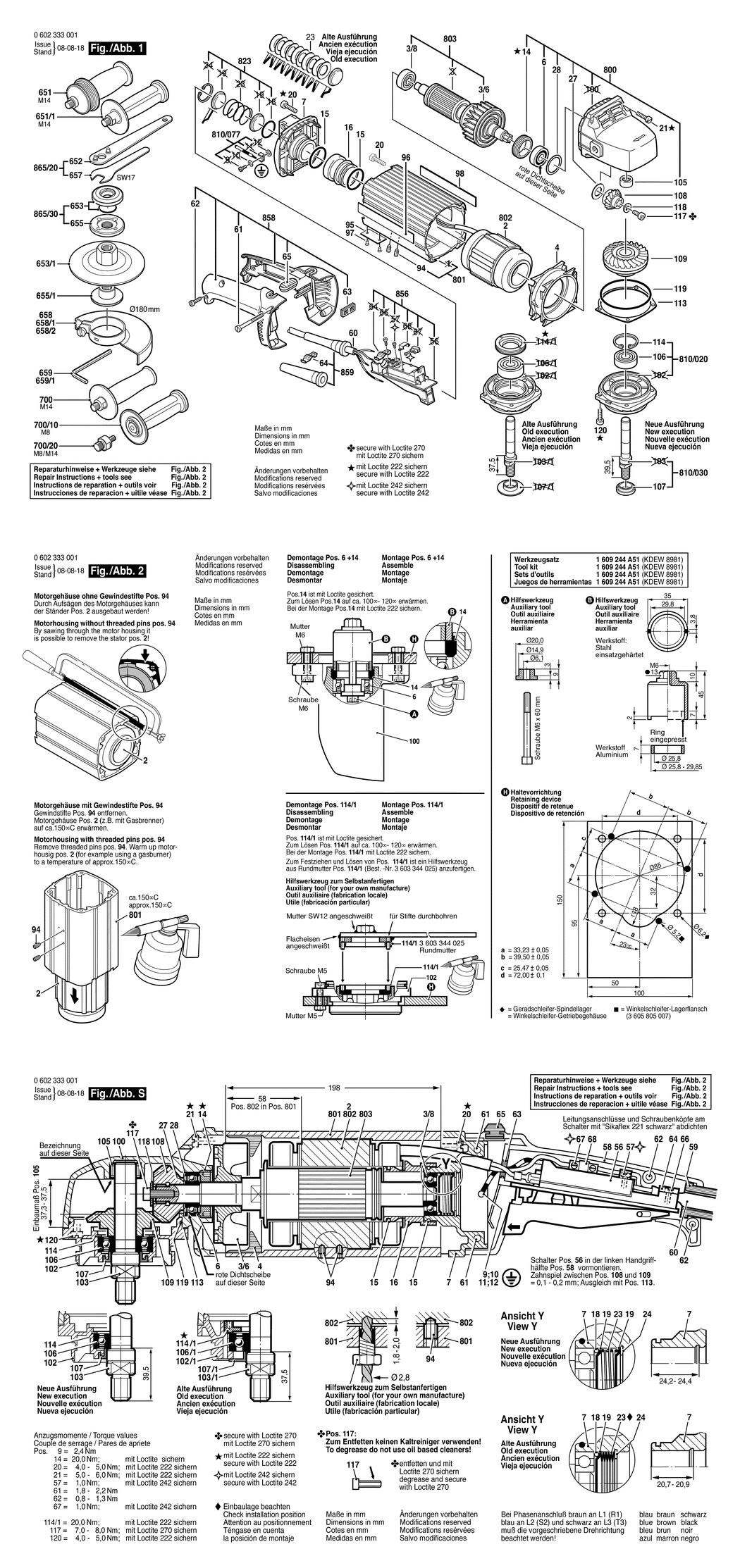 Bosch ---- / 0602333001 / --- 265 Volt Spare Parts