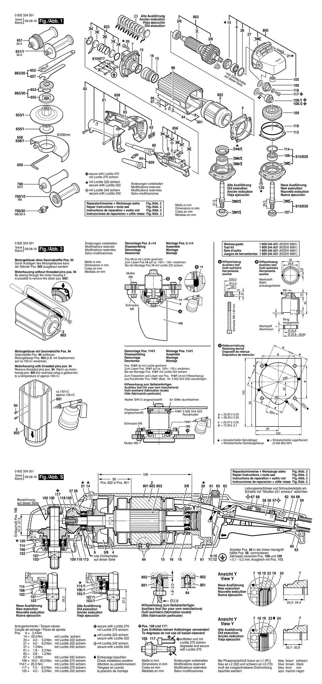 Bosch ---- / 0602334001 / --- 265 Volt Spare Parts