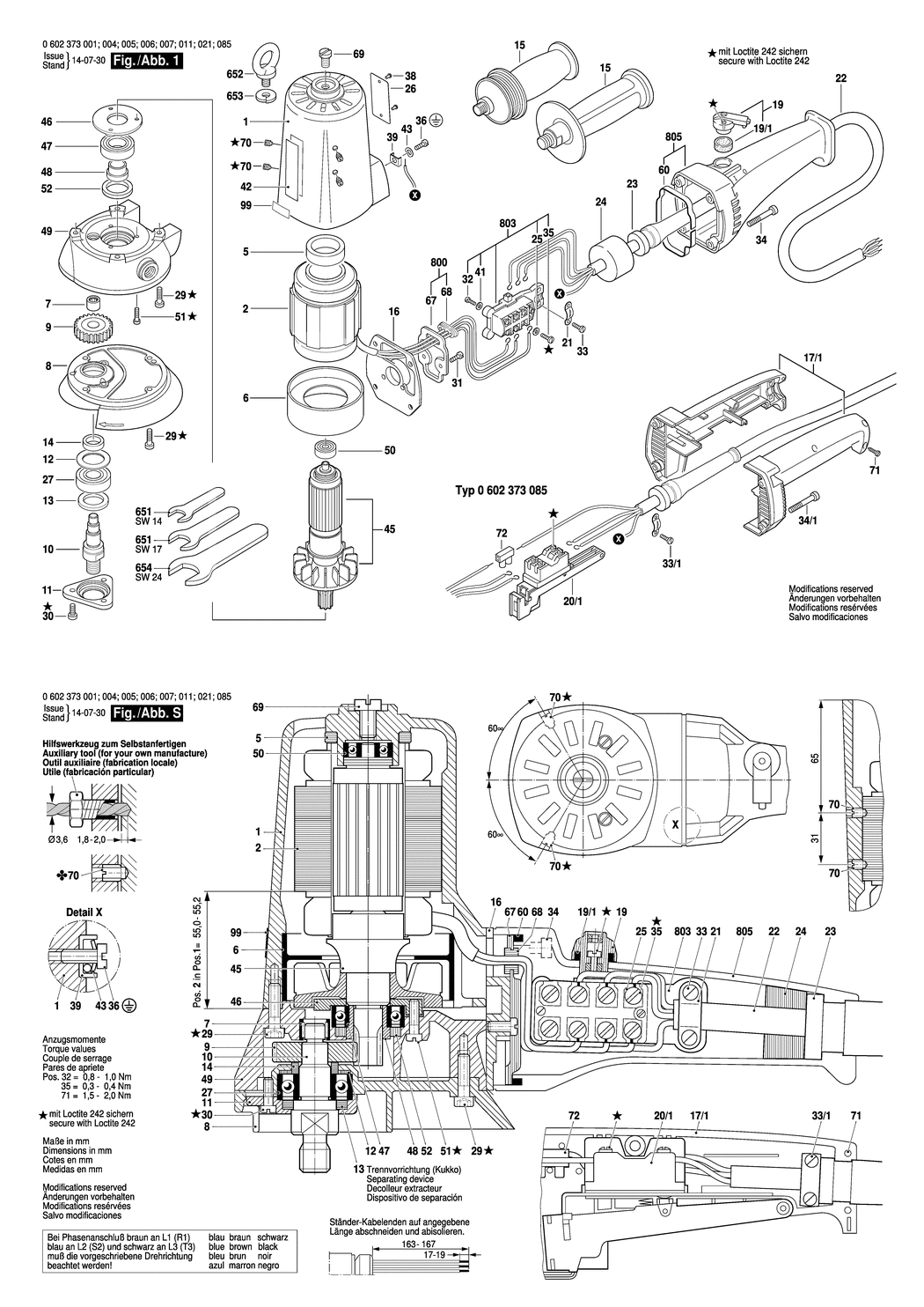 Bosch ---- / 0602373004 / --- 135 Volt Spare Parts