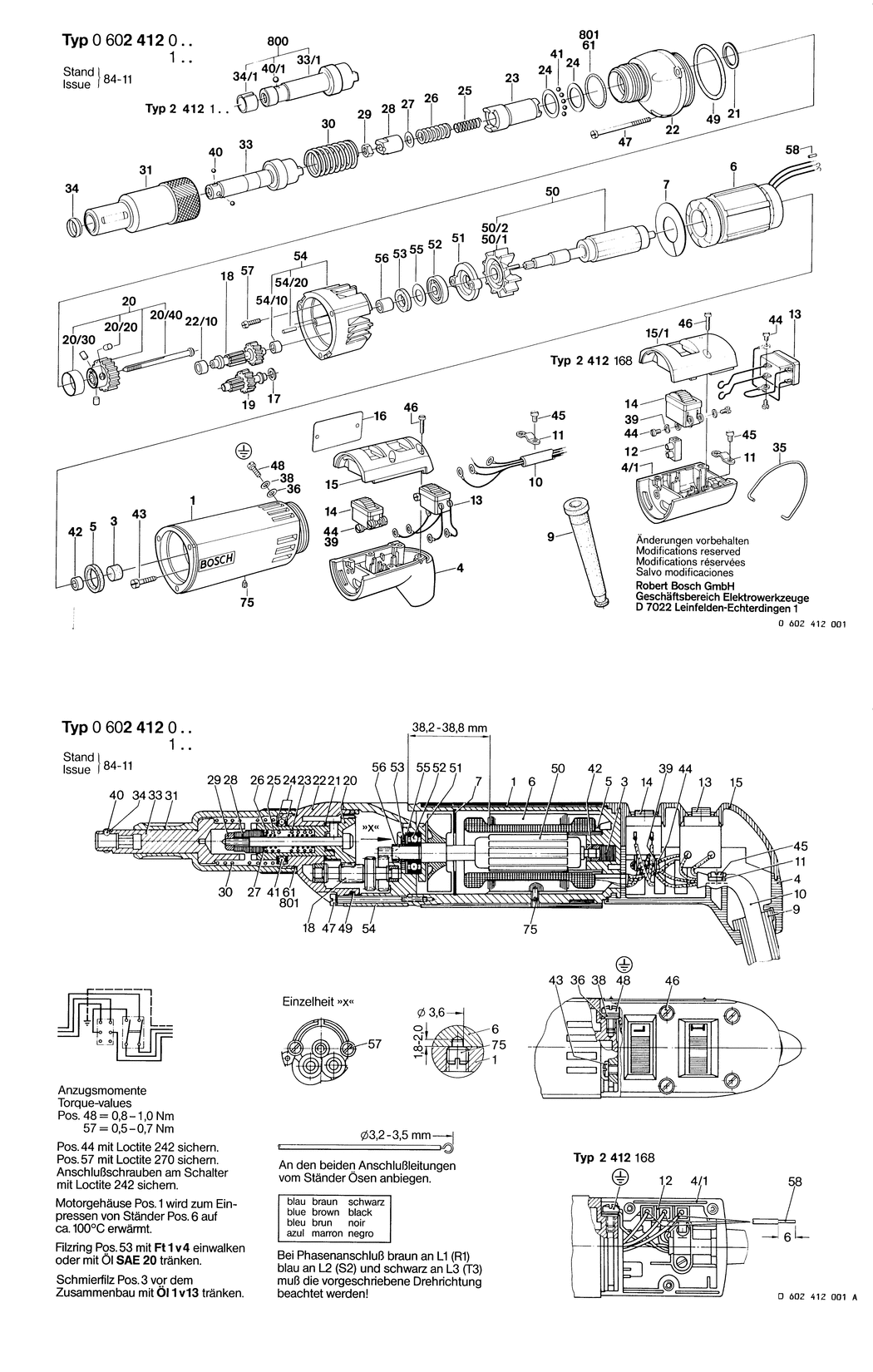 Bosch ---- / 0602412168 / --- Spare Parts