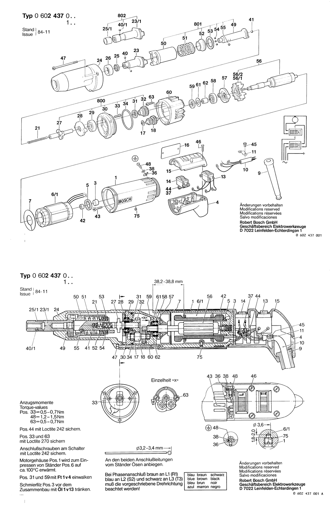 Bosch ---- / 0602437001 / --- Spare Parts