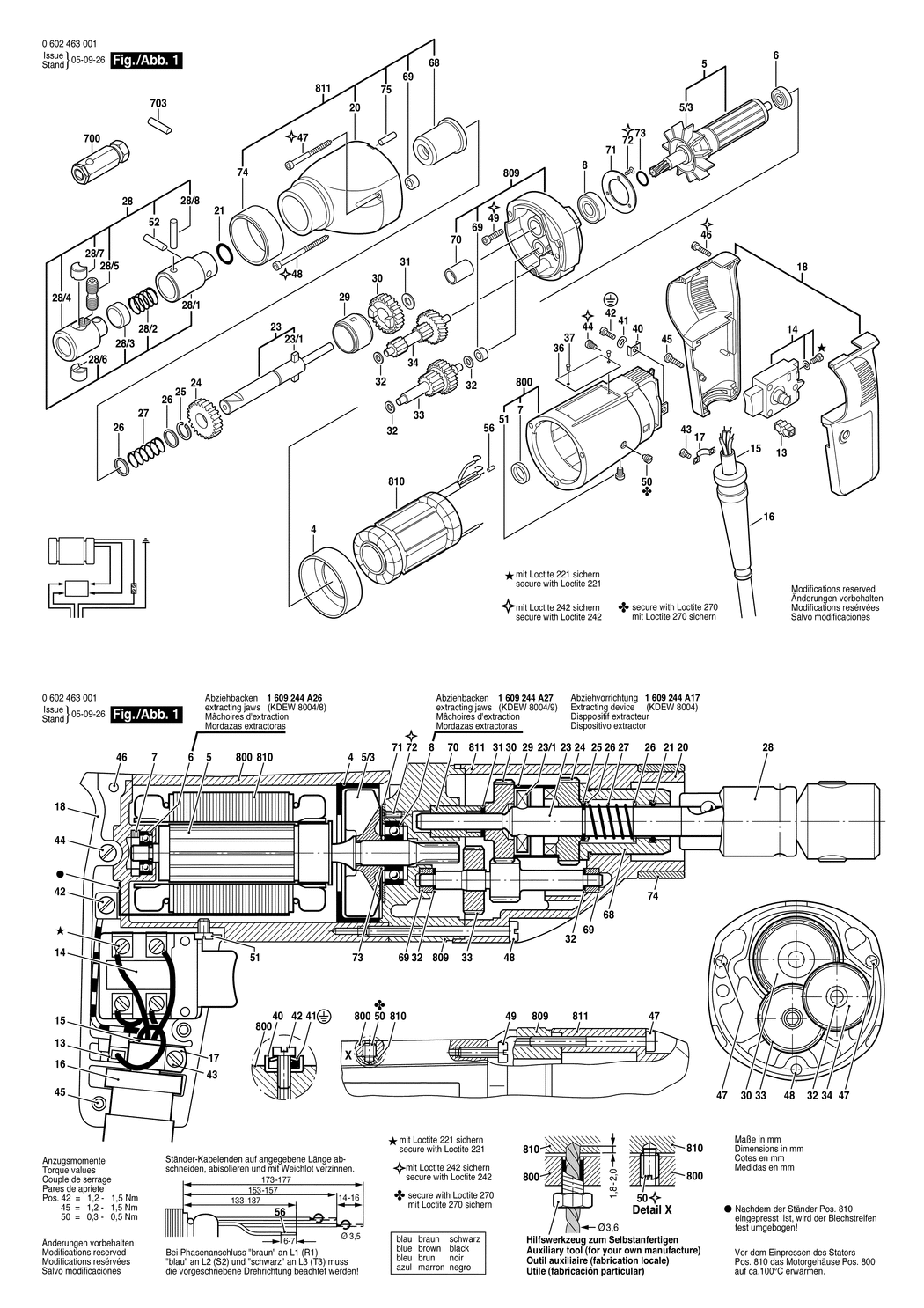 Bosch ---- / 0602463004 / --- 135 Volt Spare Parts