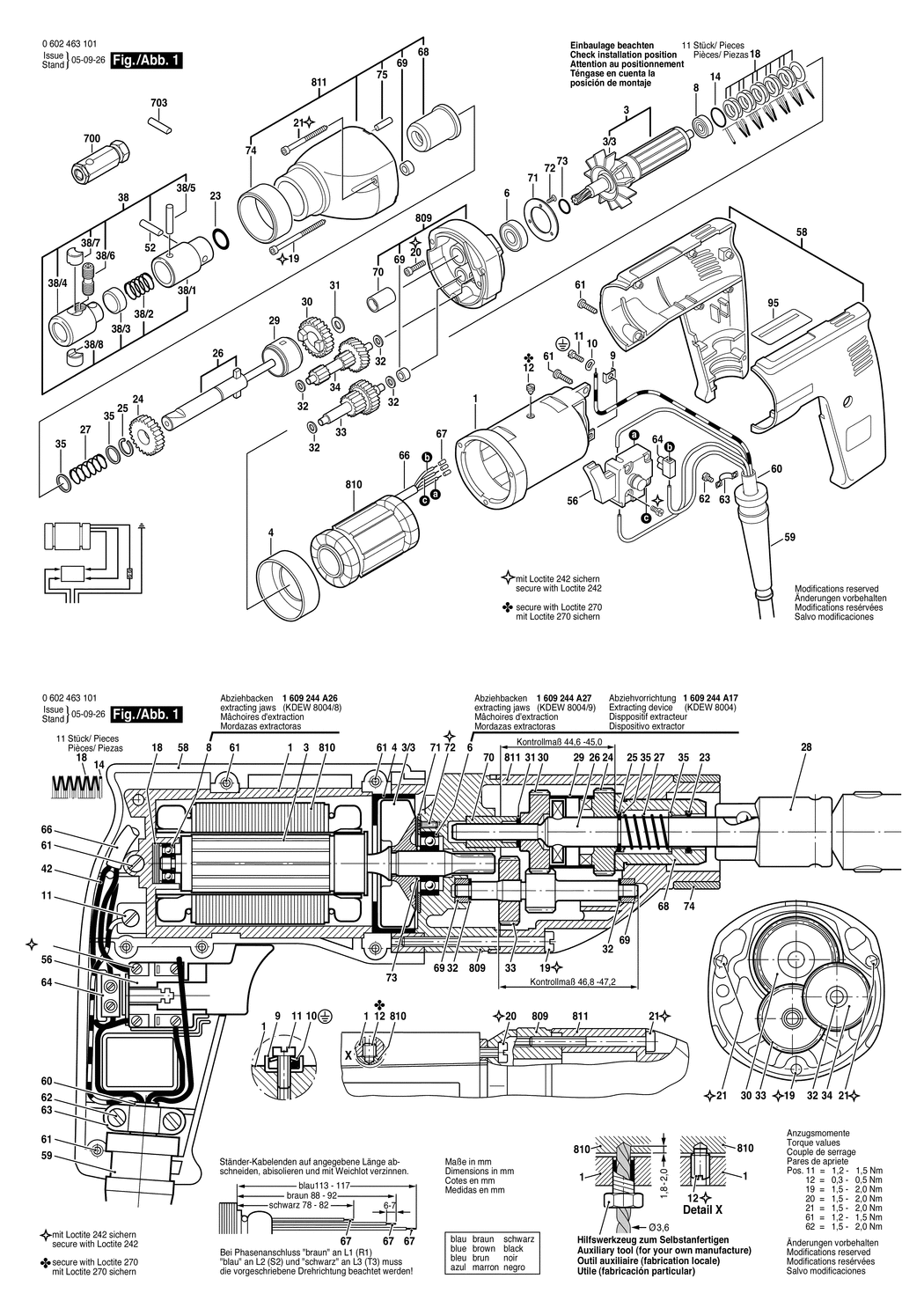 Bosch ---- / 0602463104 / --- 135 Volt Spare Parts