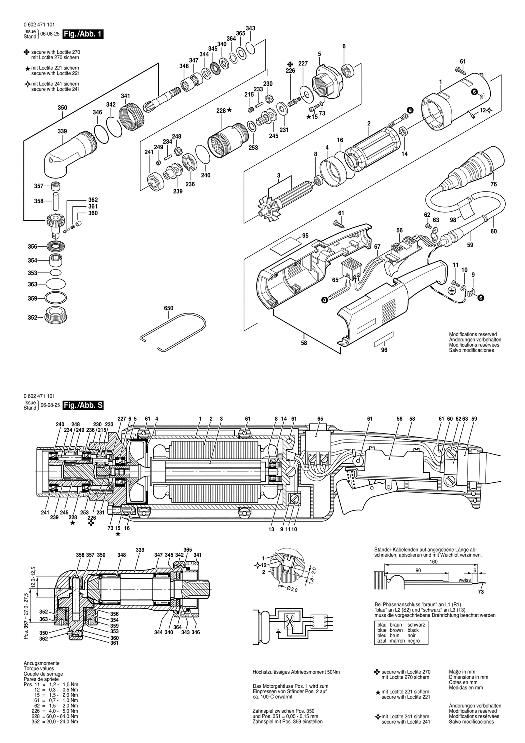 Bosch ---- / 0602471104 / --- 135 Volt Spare Parts