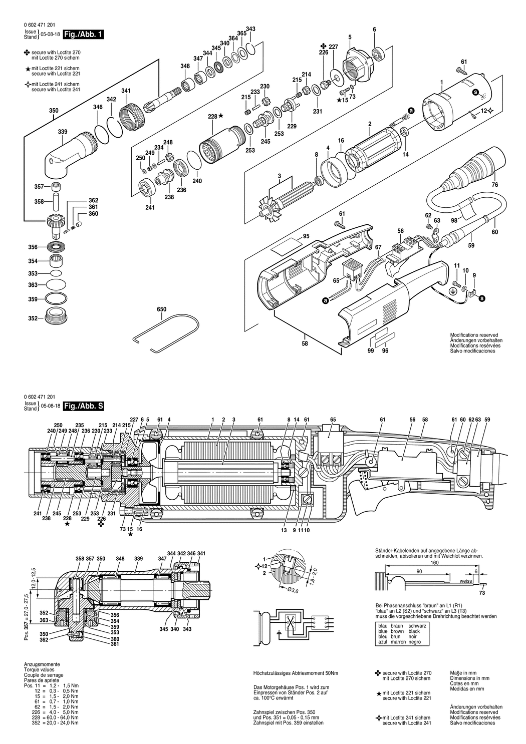 Bosch ---- / 0602471201 / --- 265 Volt Spare Parts