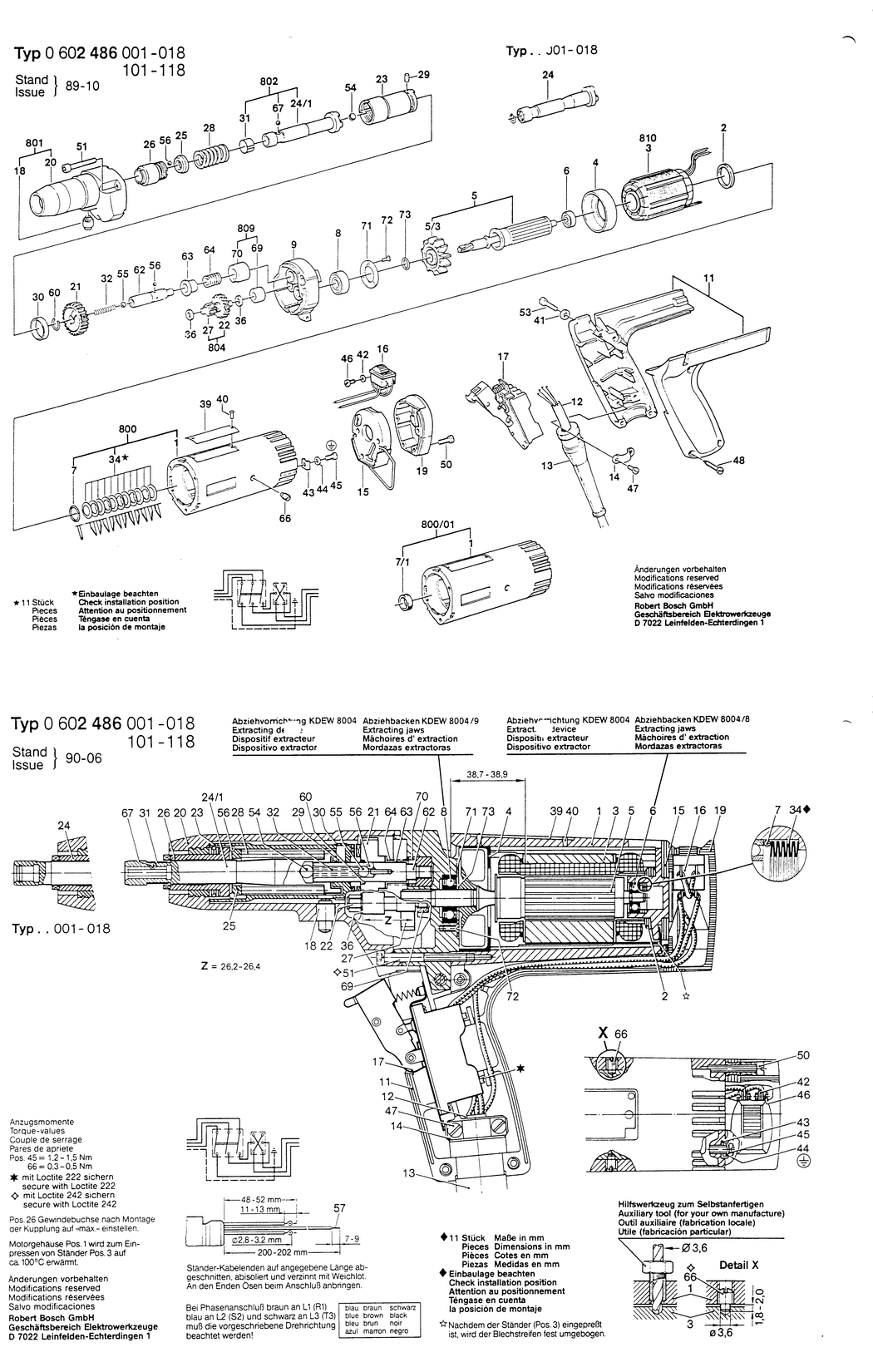 Bosch ---- / 0602486004 / --- 135 Volt Spare Parts