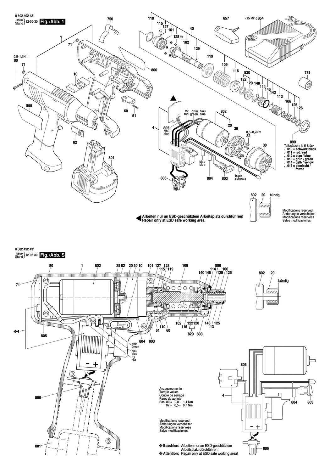 Bosch EXACT 1106 / 0602492431 / --- 9.6 Volt Spare Parts