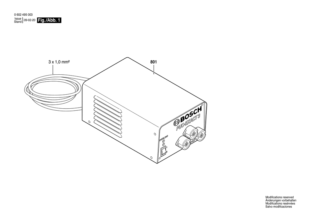 Bosch PUC-EXACT3 / 0602495003 / --- Spare Parts