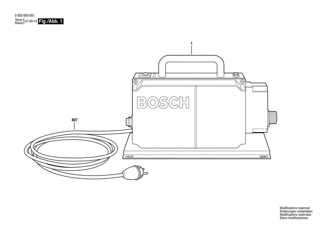 Bosch ---- / 0602600001 / --- 230 Volt Spare Parts