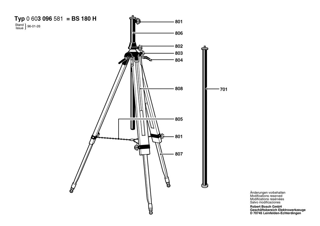 Bosch BS 180 H / 0603096581 / --- Spare Parts