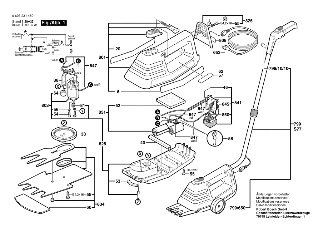 Bosch AGS 8-ST / 0603231460 / EU 230 Volt Spare Parts