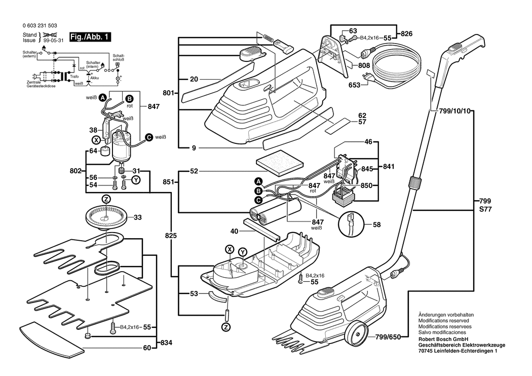 Bosch AGS 10 / 0603231548 / F 230 Volt Spare Parts