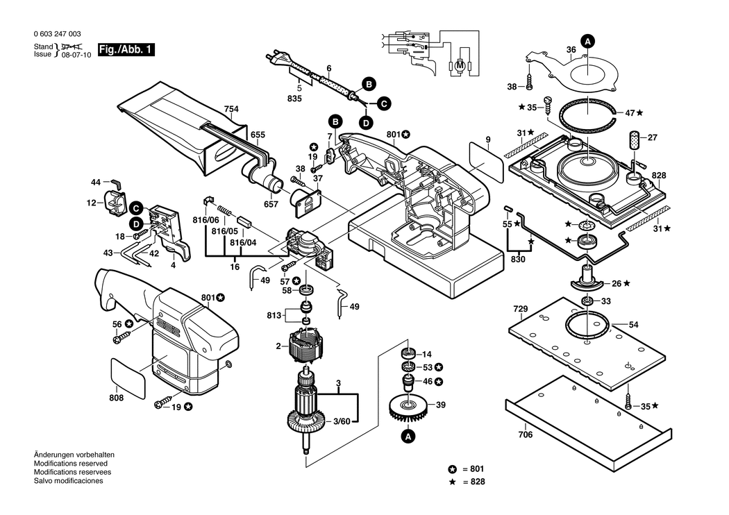 Bosch PSS 23 A / 0603247003 / EU 230 Volt Spare Parts