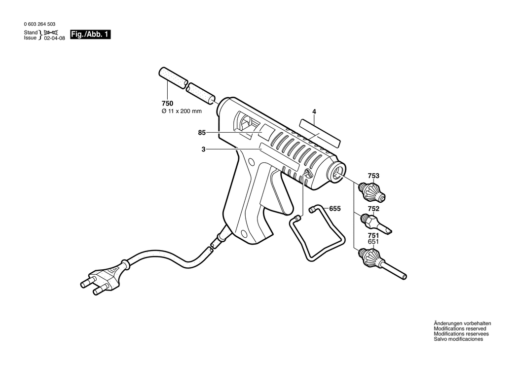 Bosch PKP 18 E / 0603264542 / GB 230 Volt Spare Parts