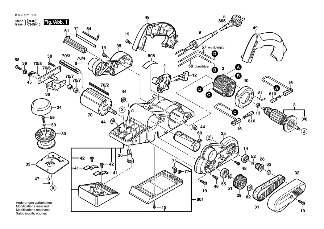 Bosch PHO 30-82 / 0603271003 / EU 230 Volt Spare Parts